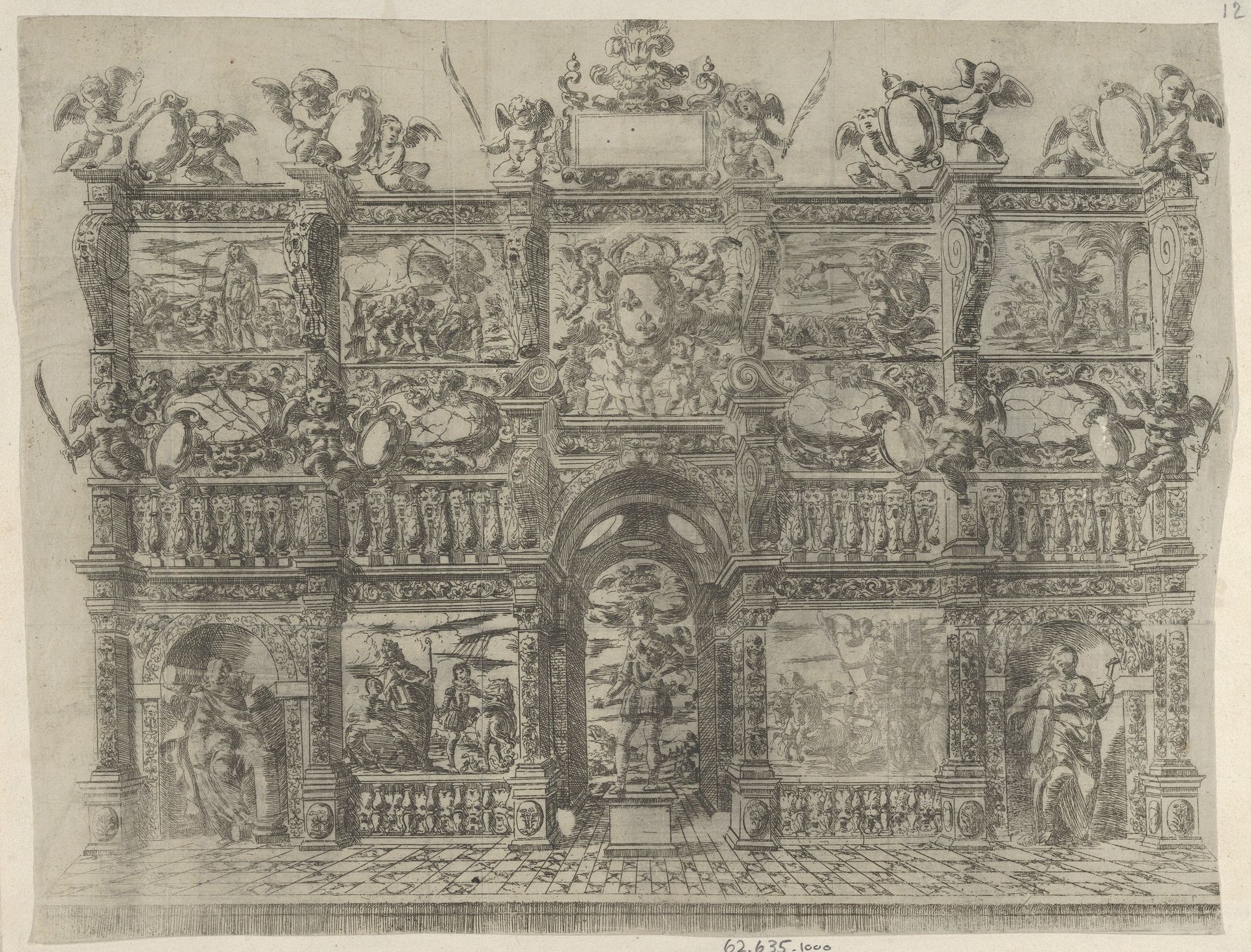 Loose plate from "La Voye de Laict ou le Chemin des Heros à l'entrée de Louis XIV en la Cité d'Avignon le 16 Novembre 1622" by Thomas de Berton