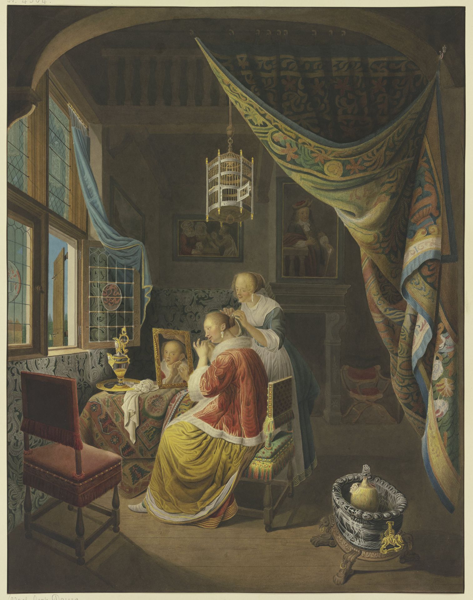Young Lady at Her Toilette by Jan Frederik Schierecke