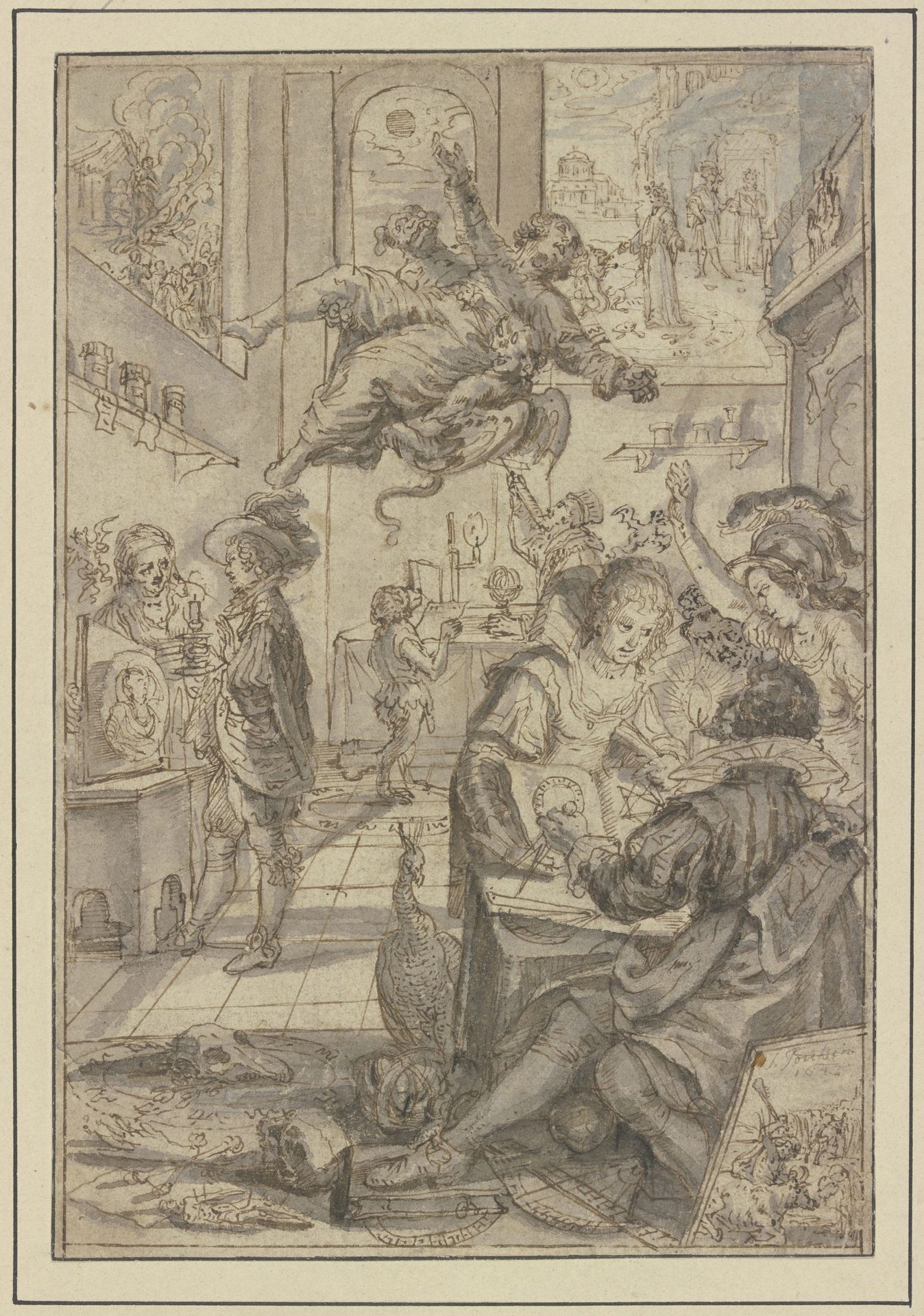 Werkstatt eines Zauberers und Sterndeuters by Johann Toussyn