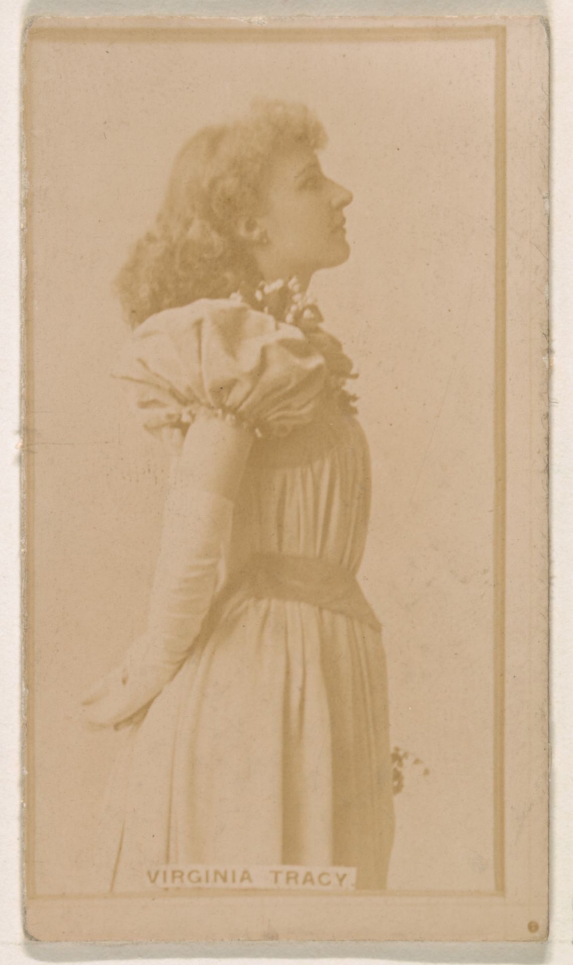 Virginia Tracy, from the Actresses series (N245) issued by Kinney Brothers to promote Sweet Caporal Cigarettes by Kinney Brothers Tobacco Company