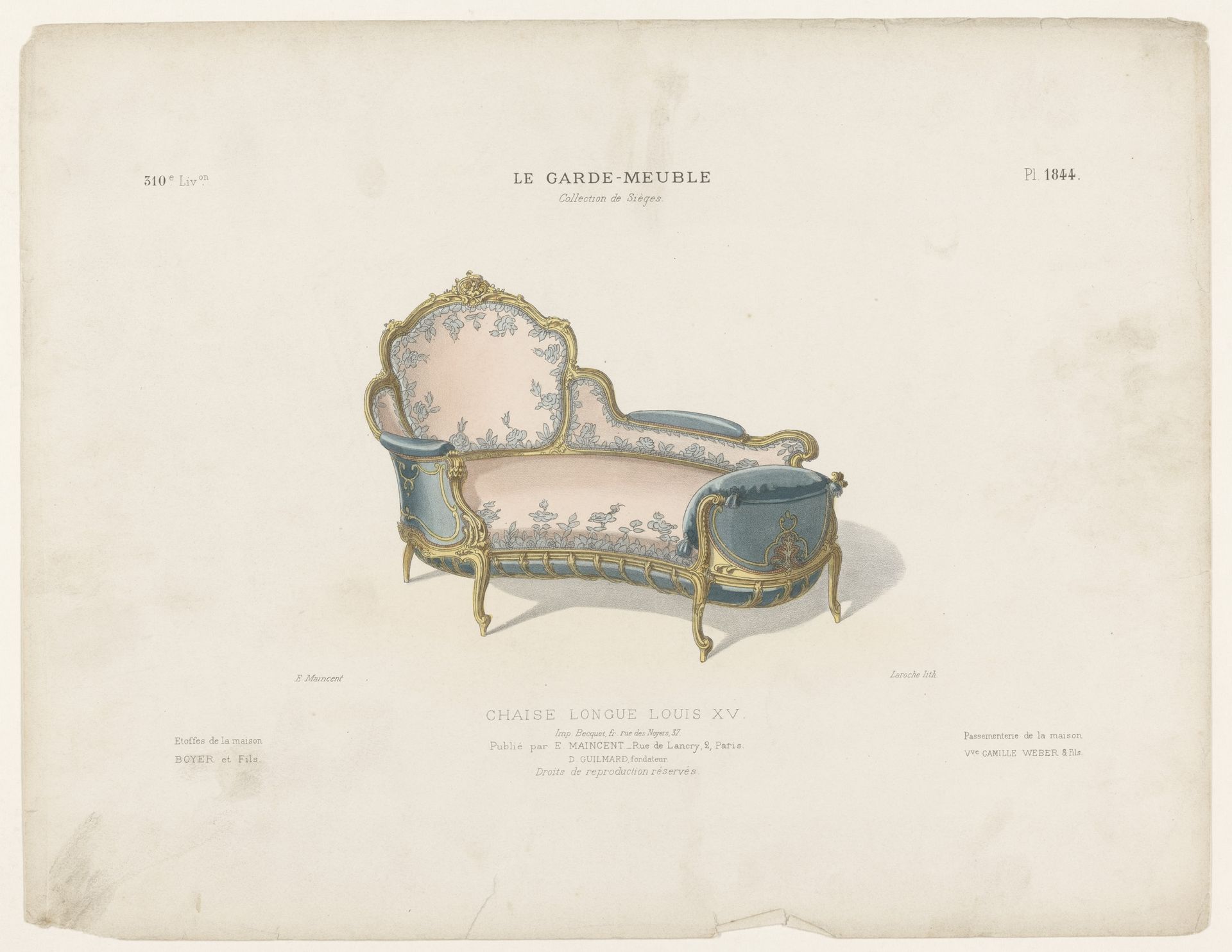 Chaise longue by Léon Laroche