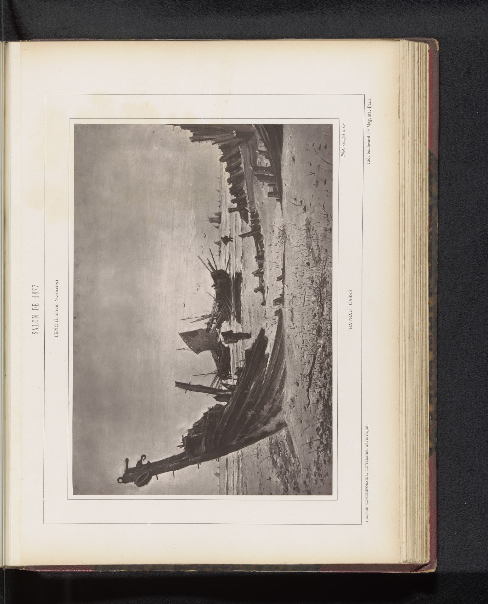 Reproductie van Bateau cassé door Ludovic Napoléon Lepic by Anonymous