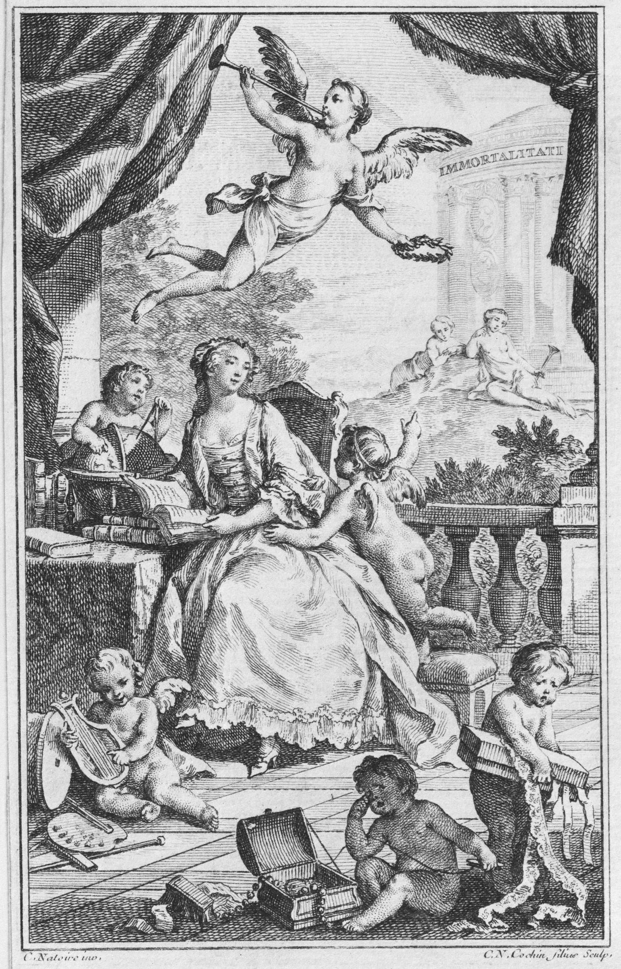 Portrait of Madame de Pompadour by Charles Nicolas Cochin II