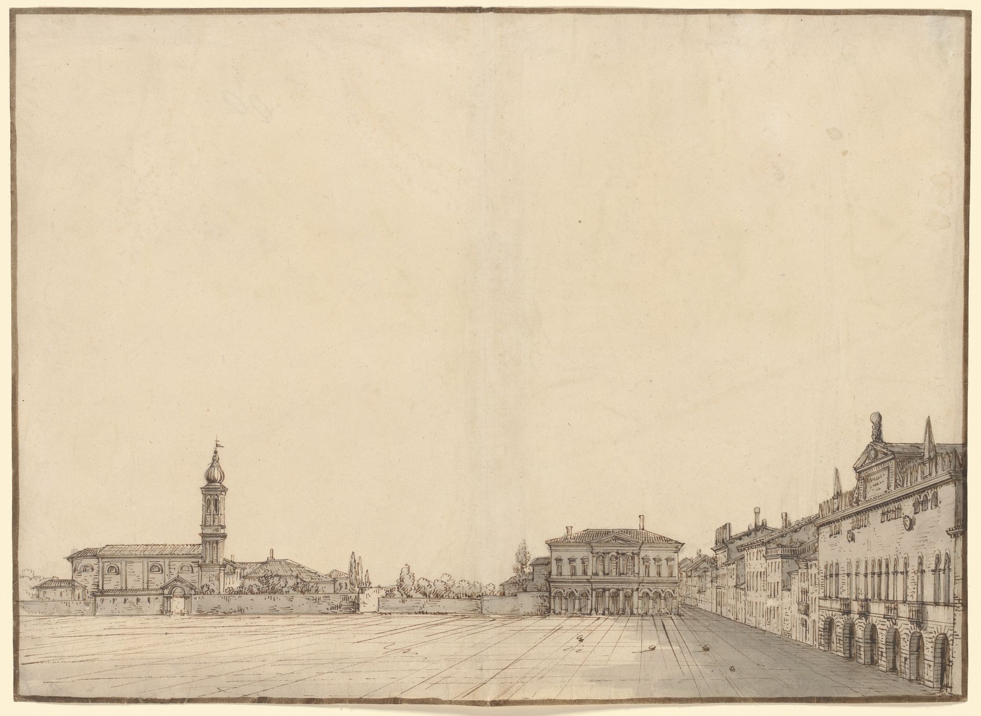The Prato della Valle at Padua by Bernardo Bellotto