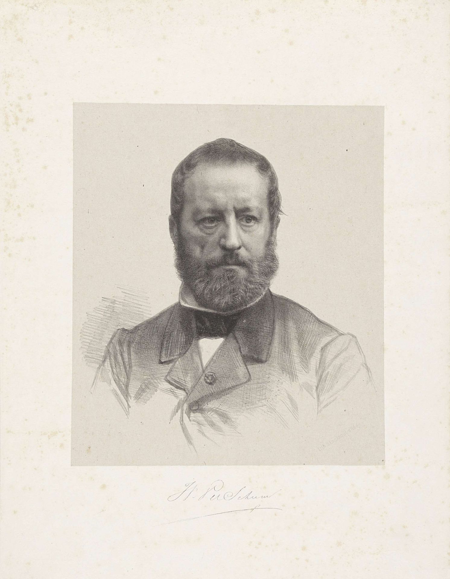 Portret van kunstenaar Wouter Verschuur by August Allebé