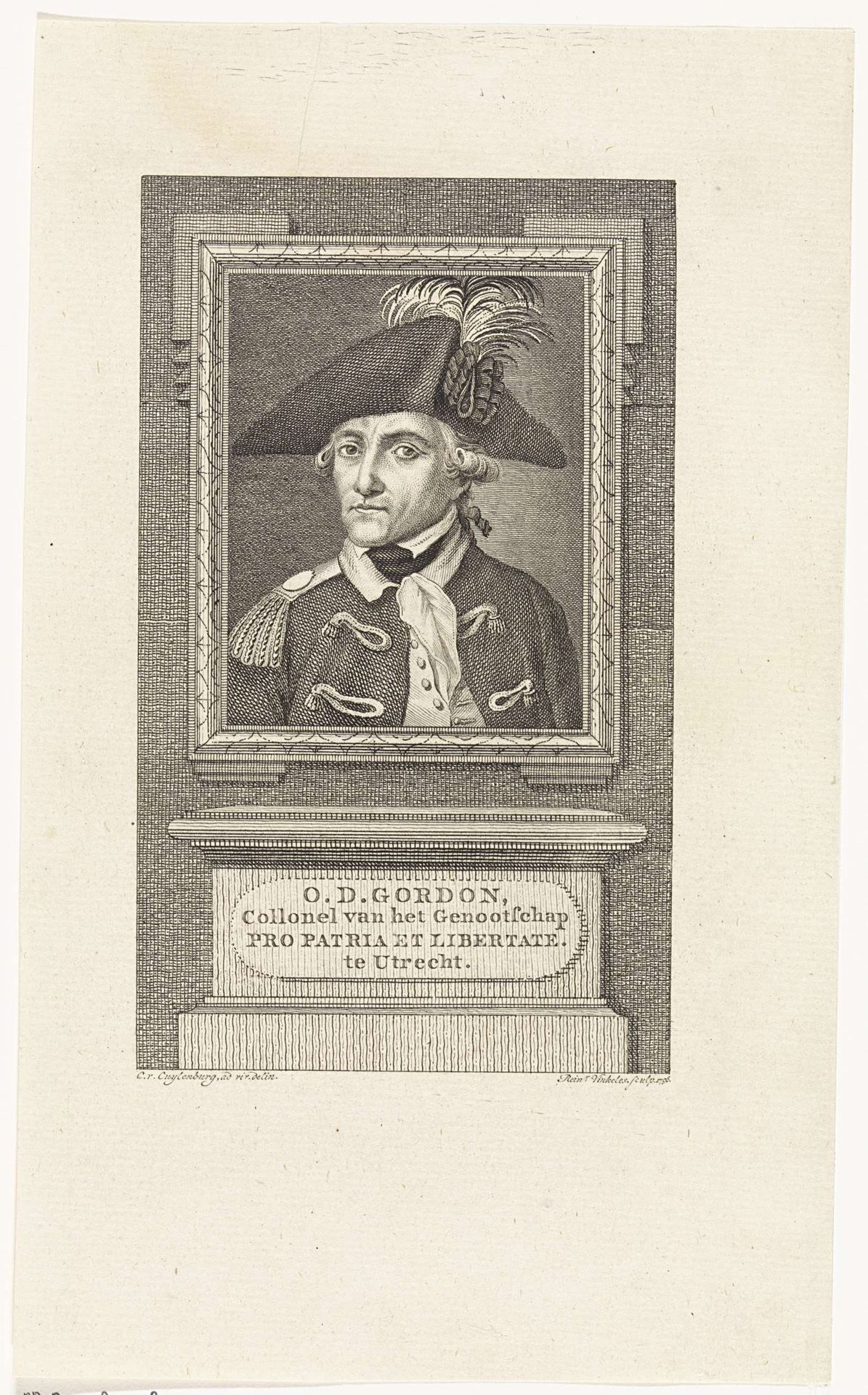 Portret van Otto Derk Gordon by Reinier Vinkeles