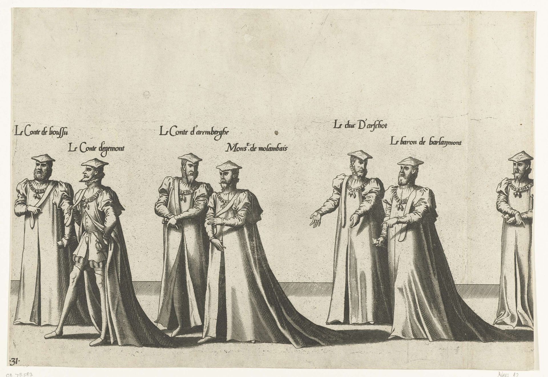 Deel van de optocht, nr. 31 by Joannes van (I) Doetechum