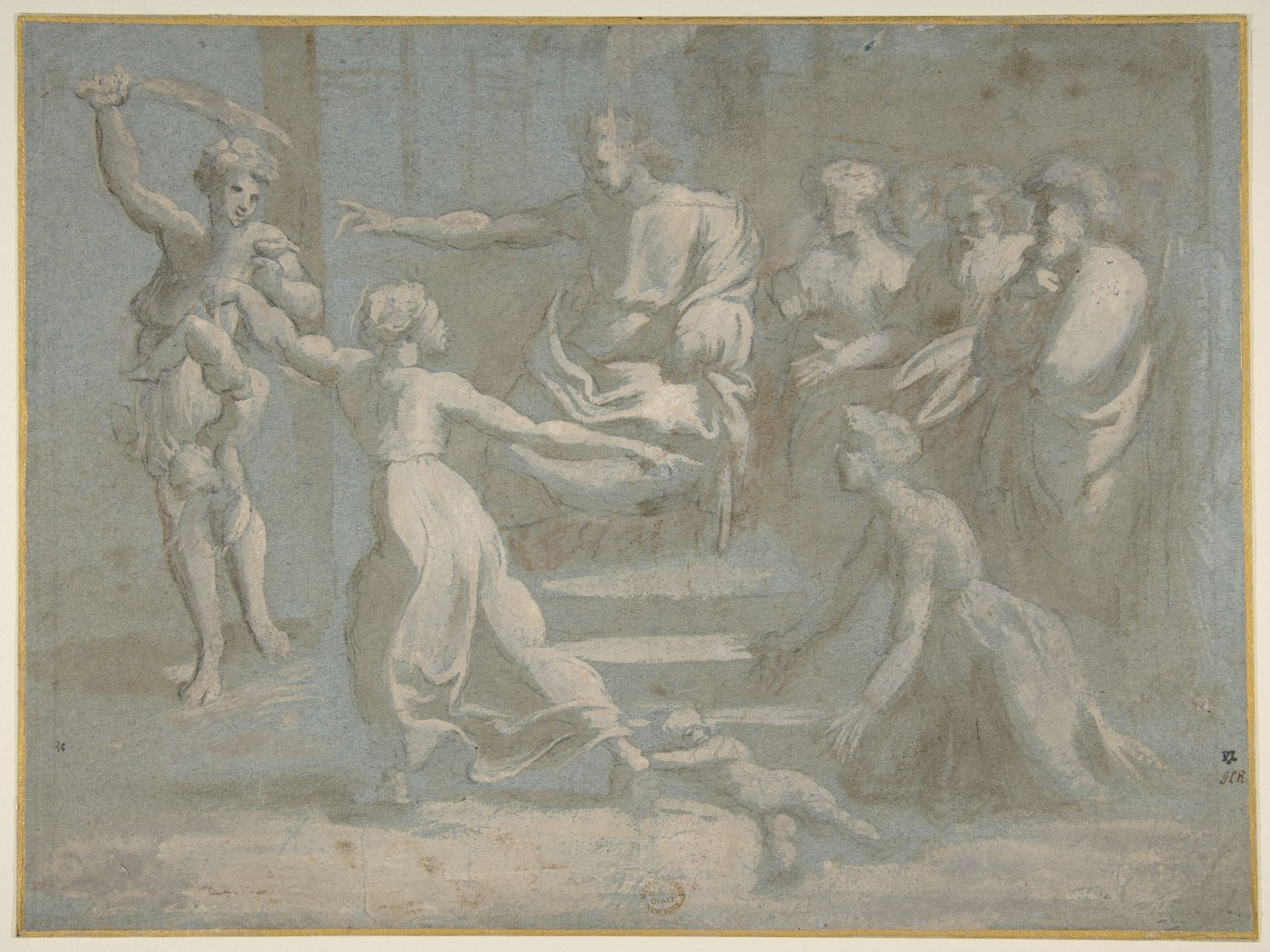 The Judgment of Solomon, after Raphael by Biagio Pupini