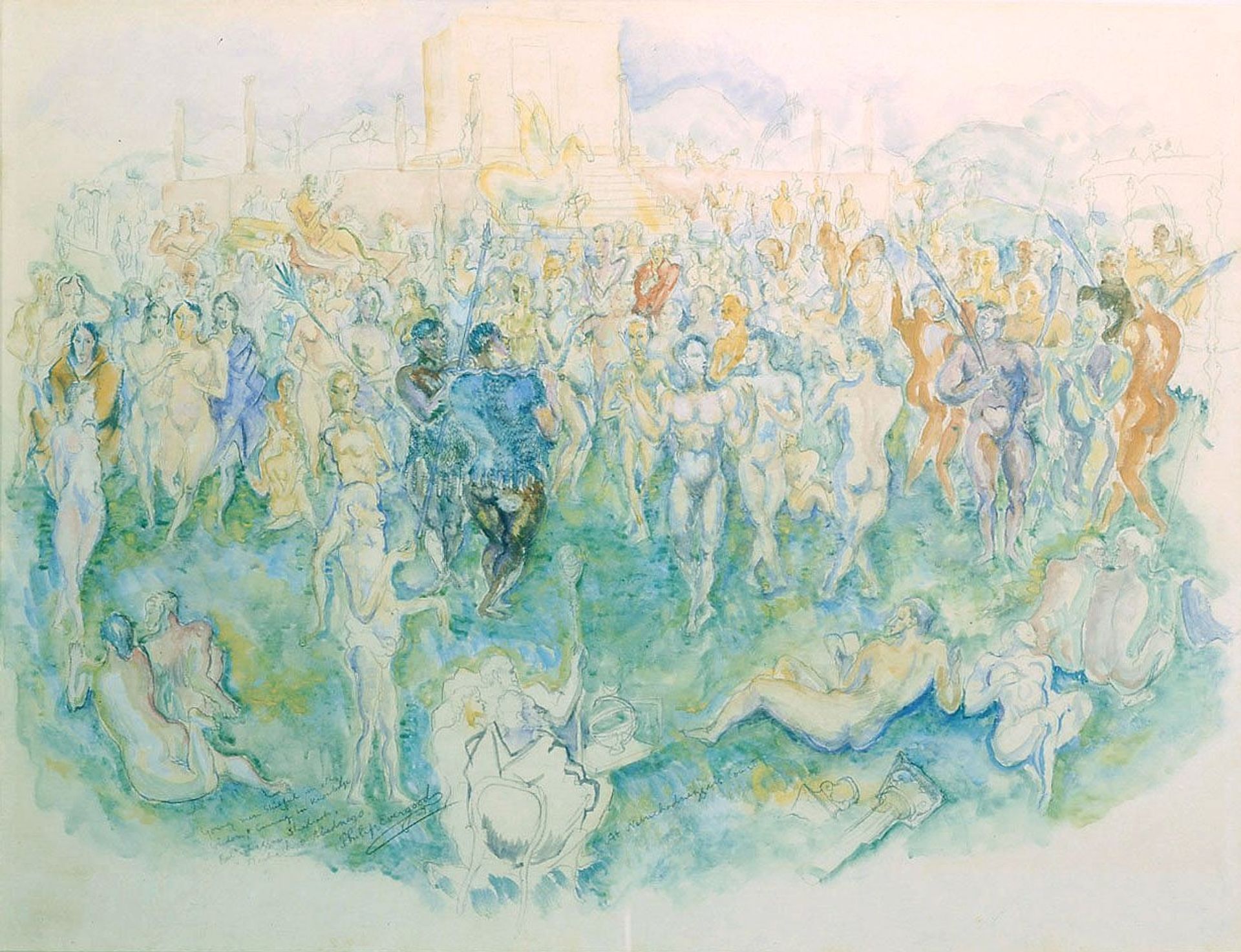 At Nebuchadnezzar's Court by Philip Evergood
