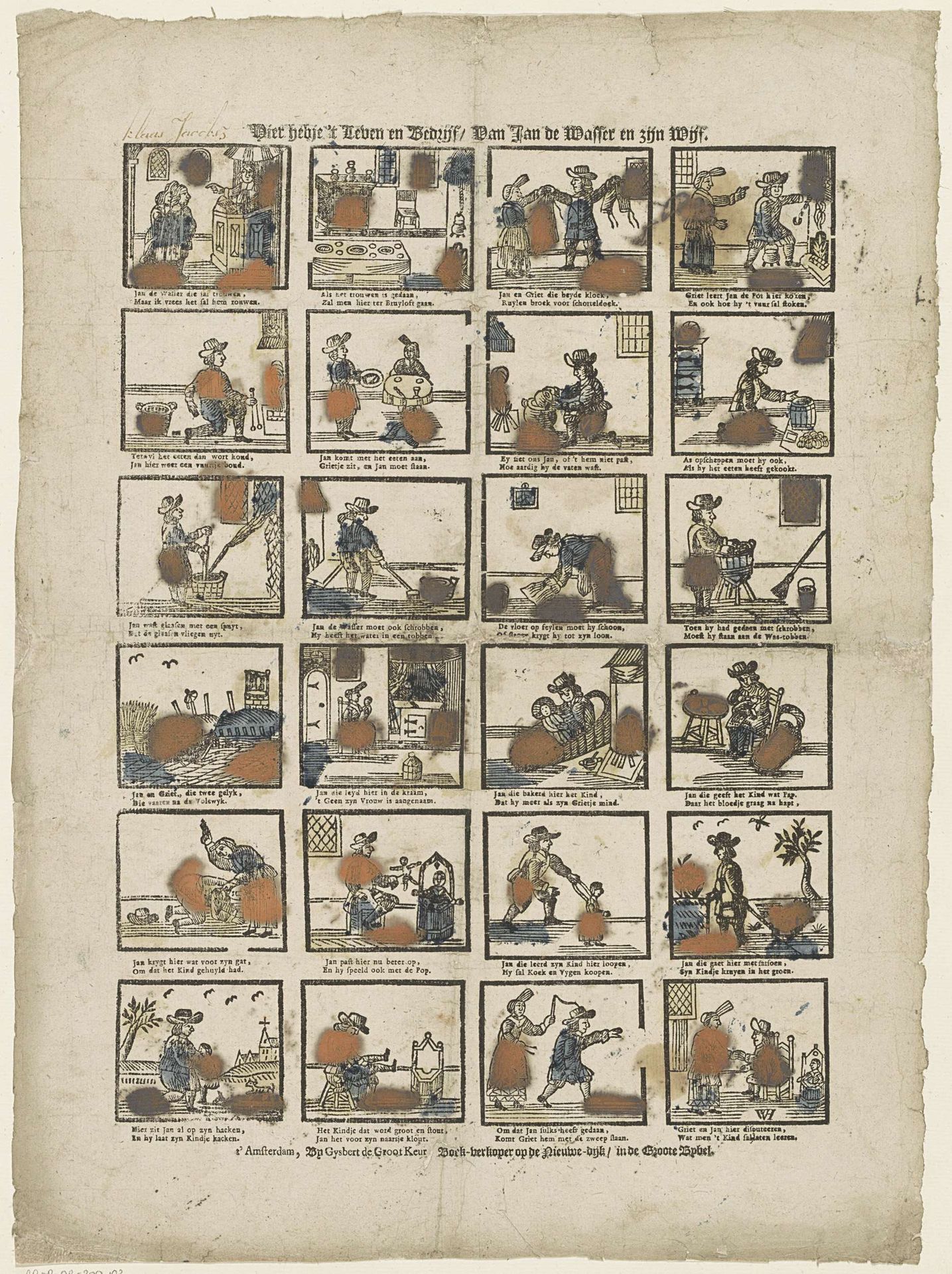Hier hebje 't leven en bedrijf / Van Jan de Wasser en zijn wijf by Gijsbert de Groot Keur