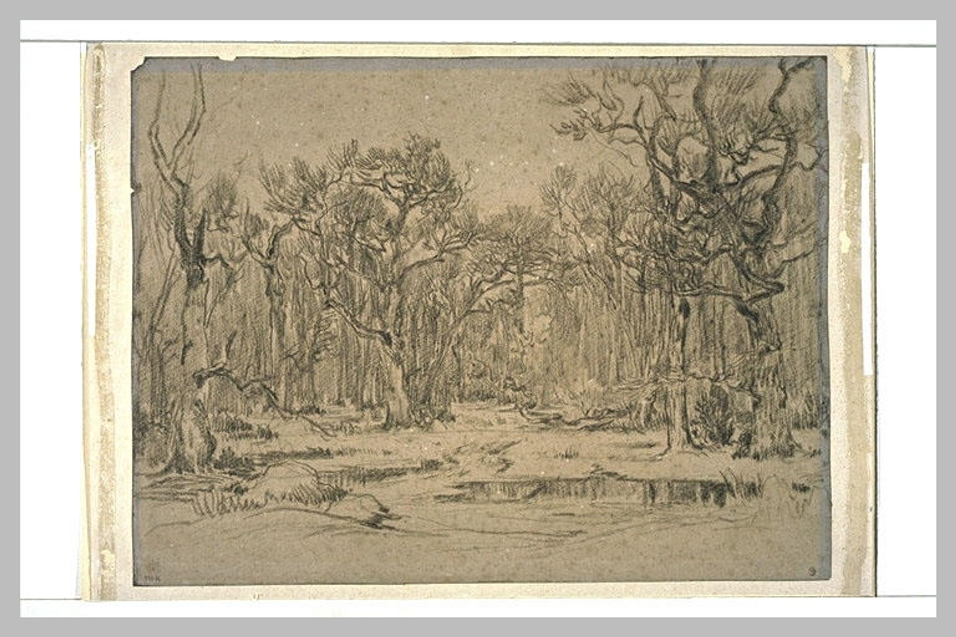 The Forest in Winter by Theodore Rousseau