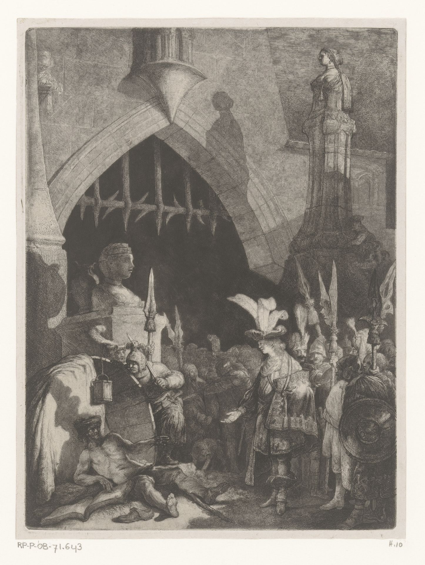 Diogenes en Alexander de Grote by Jean-Pierre Norblin de la Gourdaine