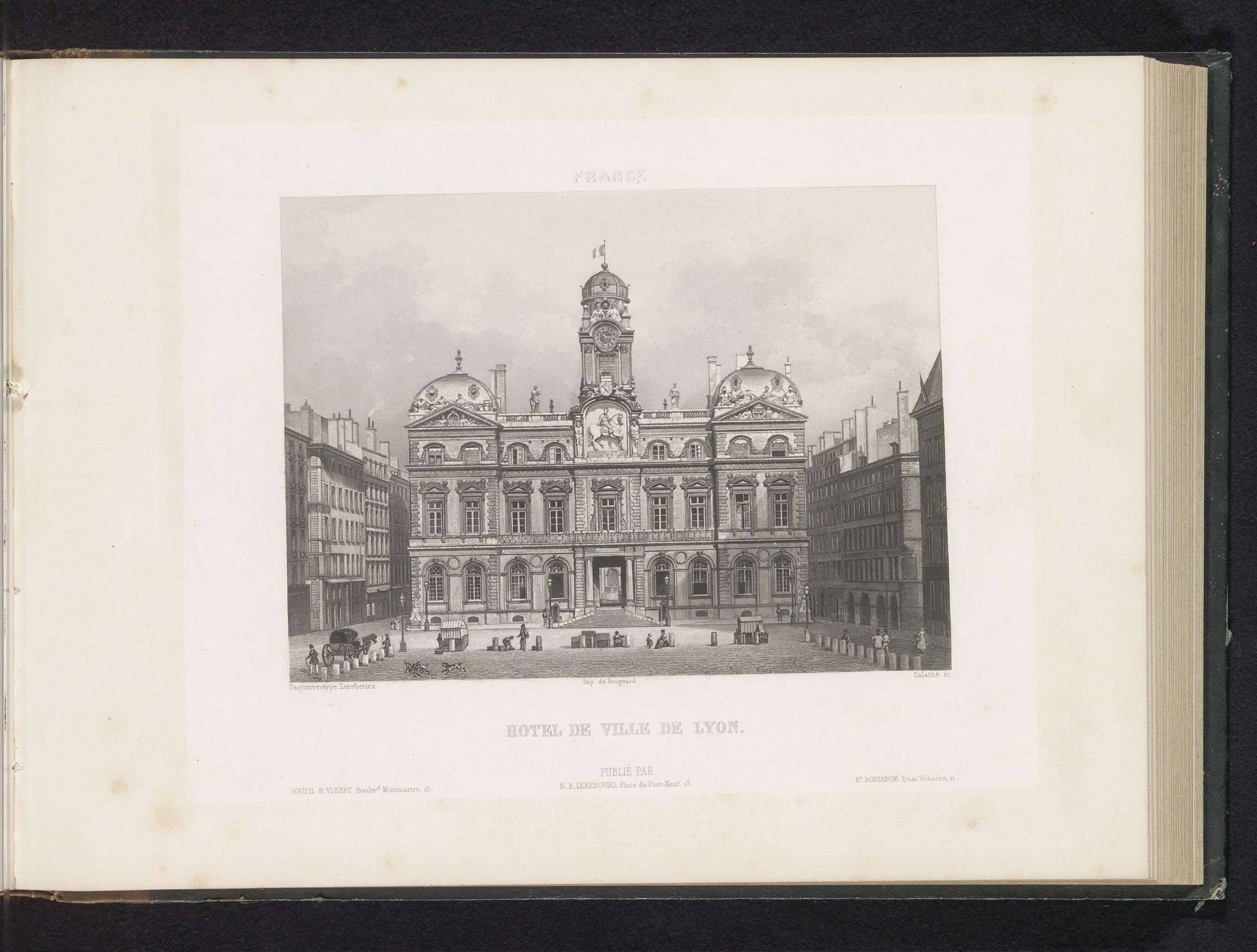 Voorgevel van het stadhuis van Lyon by Friedrich Salathé
