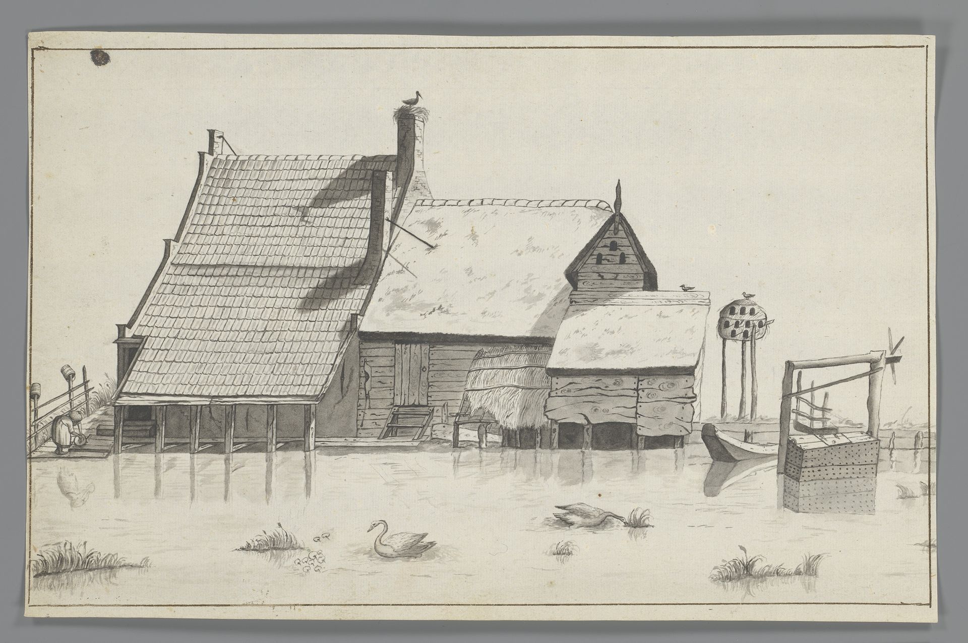 Boerderij aan het water by Johan Johansz. Balen