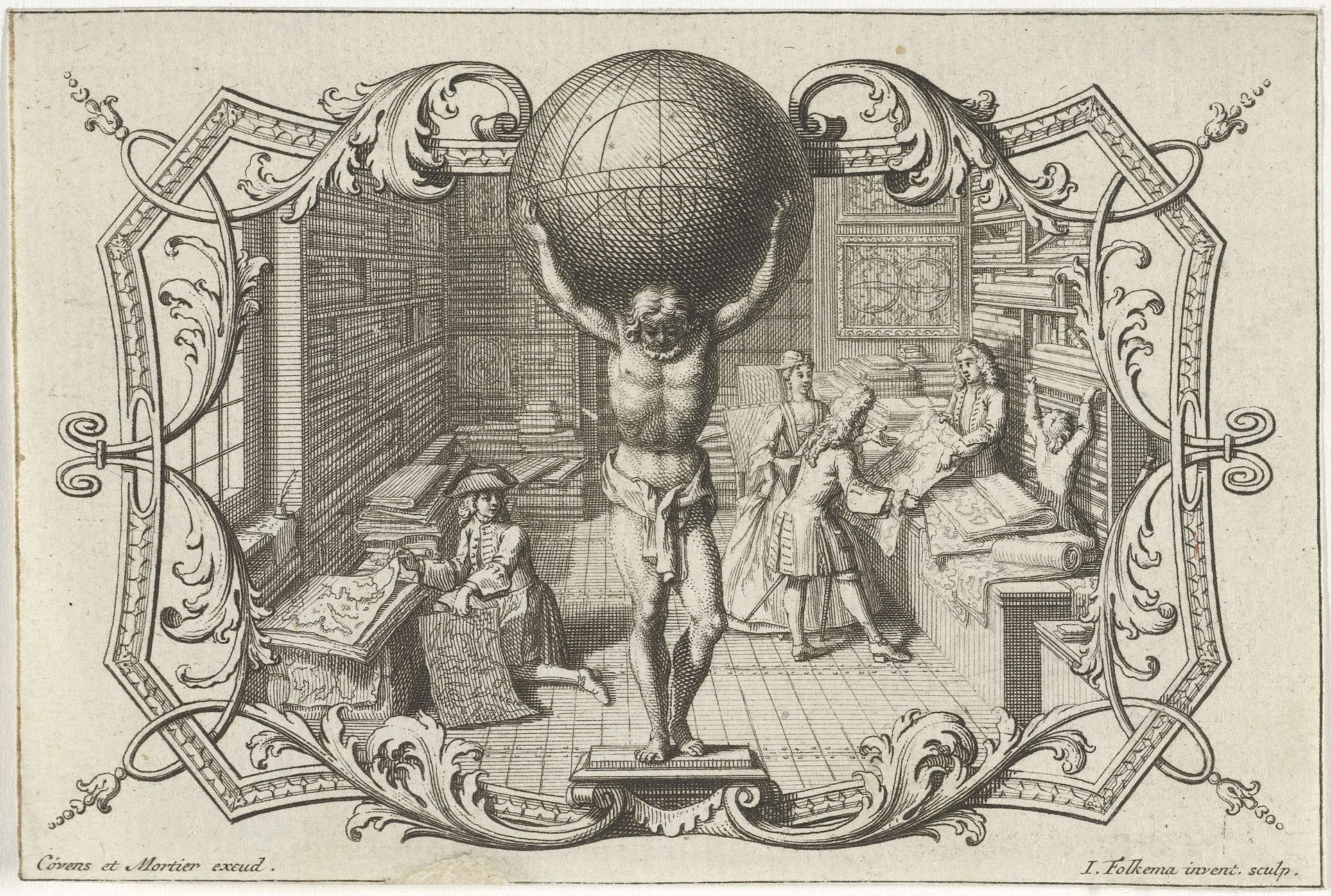 Winkel met cartografische kaarten by Jacob Folkema