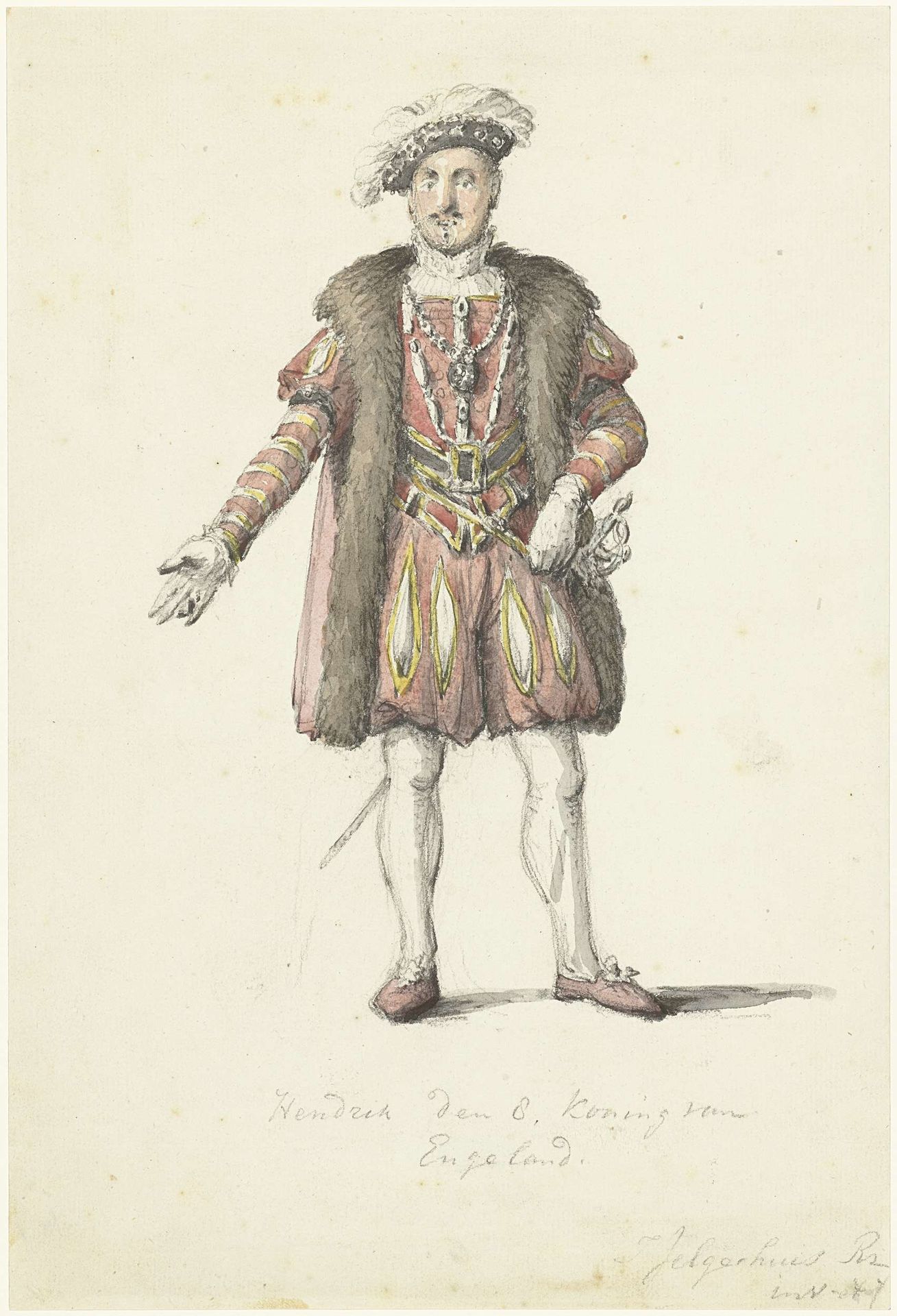 Een acteur als koning Hendrik VIII van Engeland by Johannes Jelgerhuis