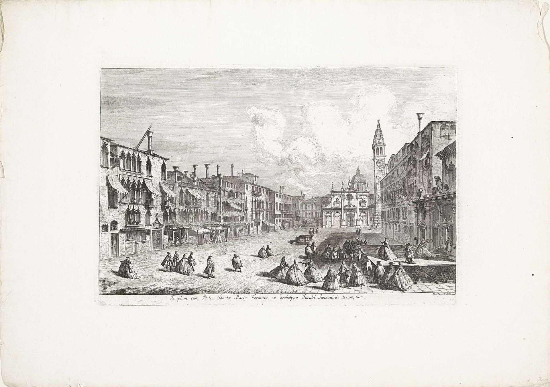 Campo Santa Maria Formosa te Venetië by Michele Marieschi