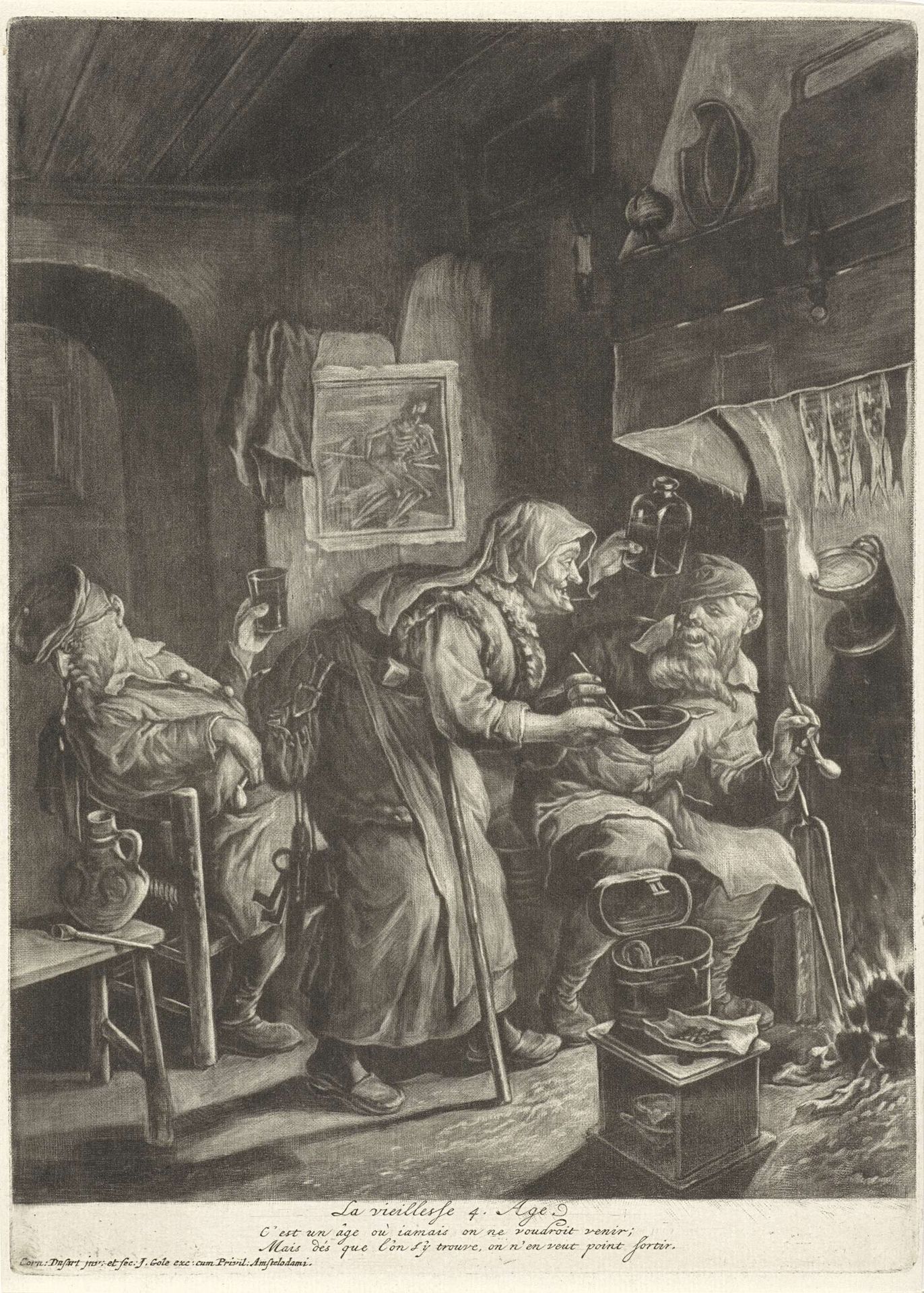 De ouderdom by Cornelis Dusart