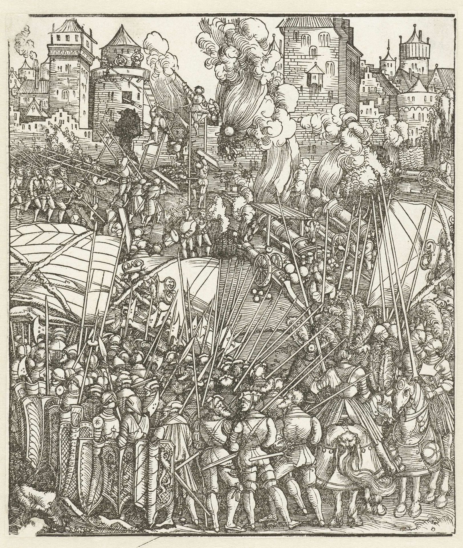 Verdrijving van de Hongaren uit Oostenrijk by Hans Springinklee