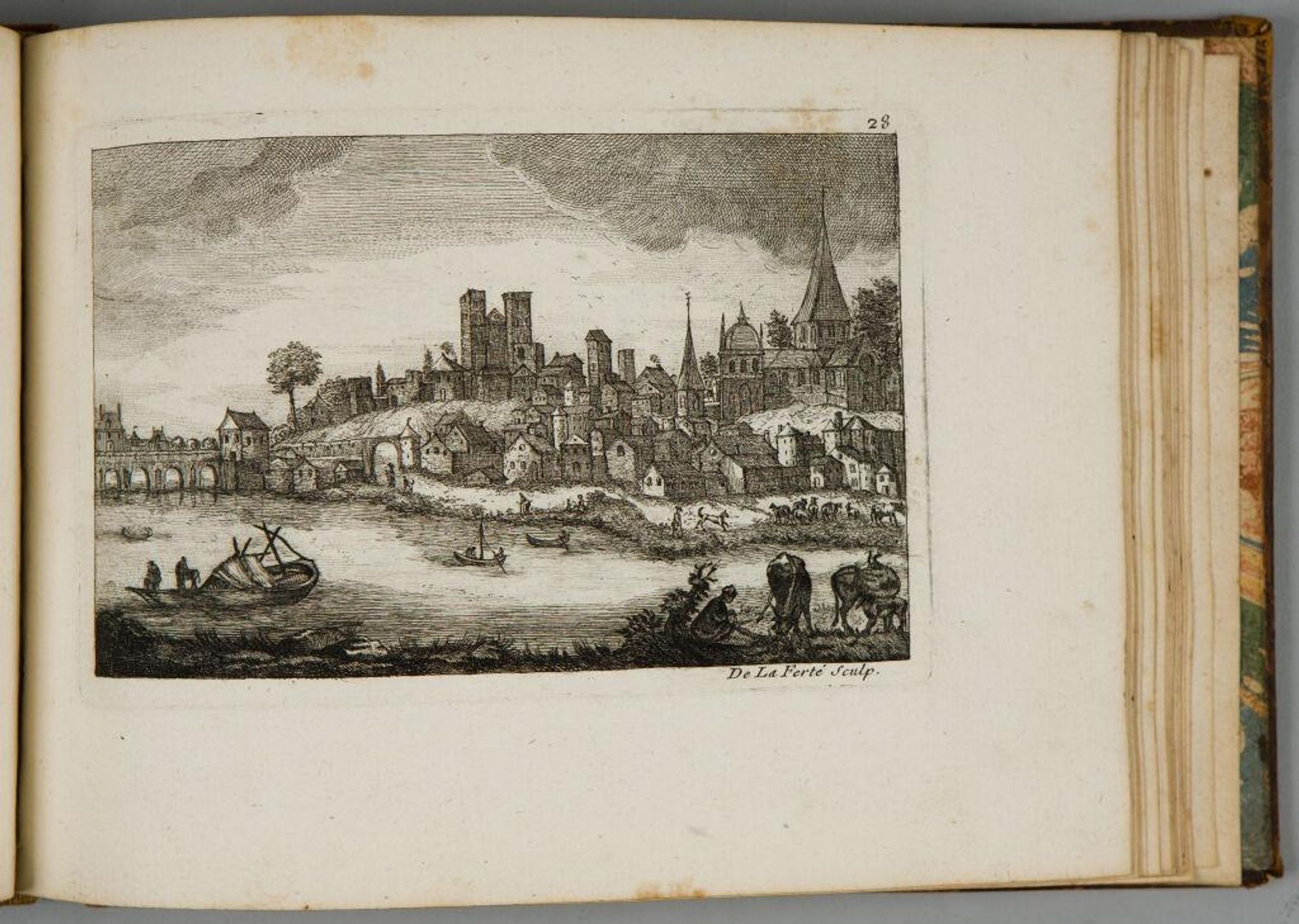 Panoramic Townscape by Denis-Pierre-Jean Papillon de la FertÃ©