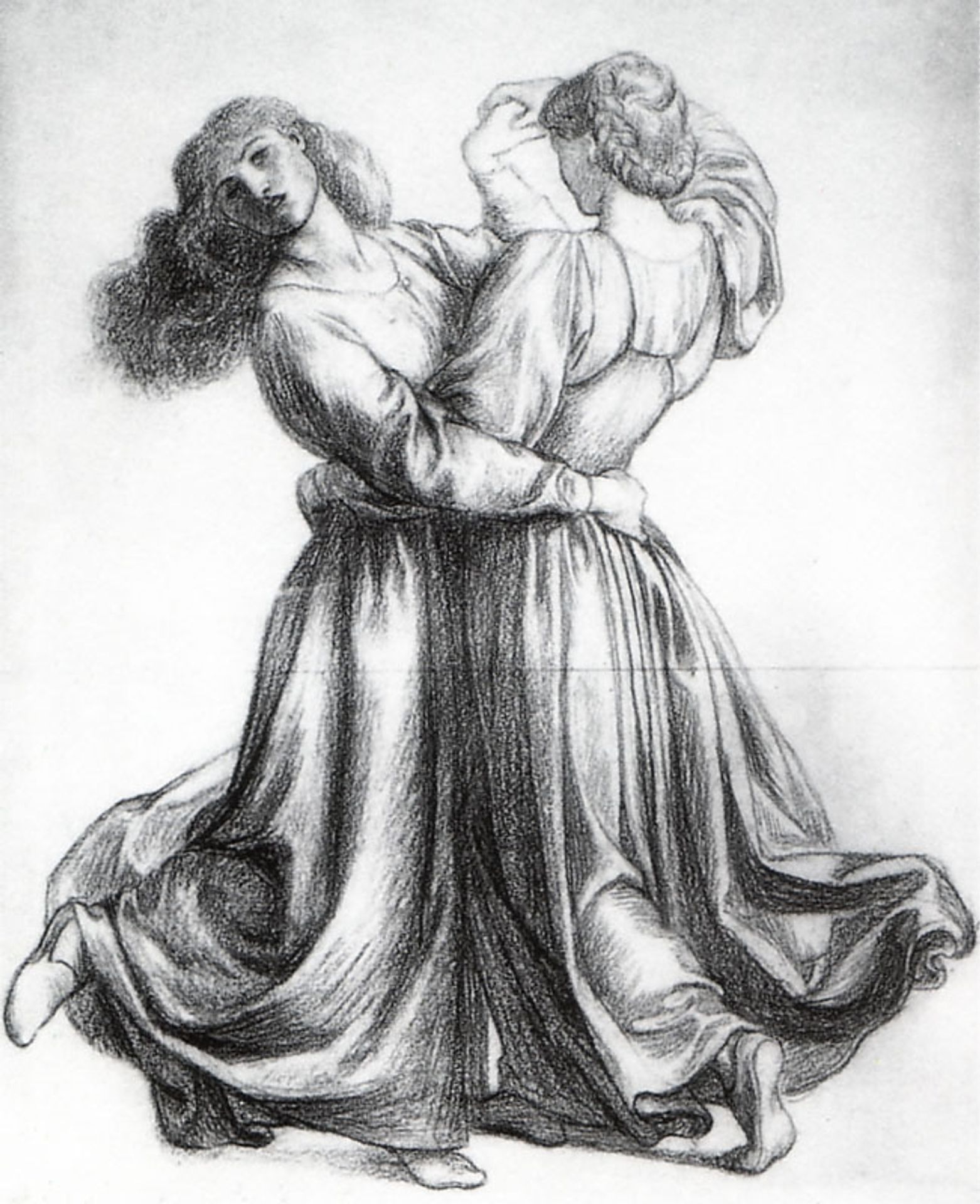 The Bower Meadow Study (Study of Dancing Girls) by Dante Gabriel Rossetti