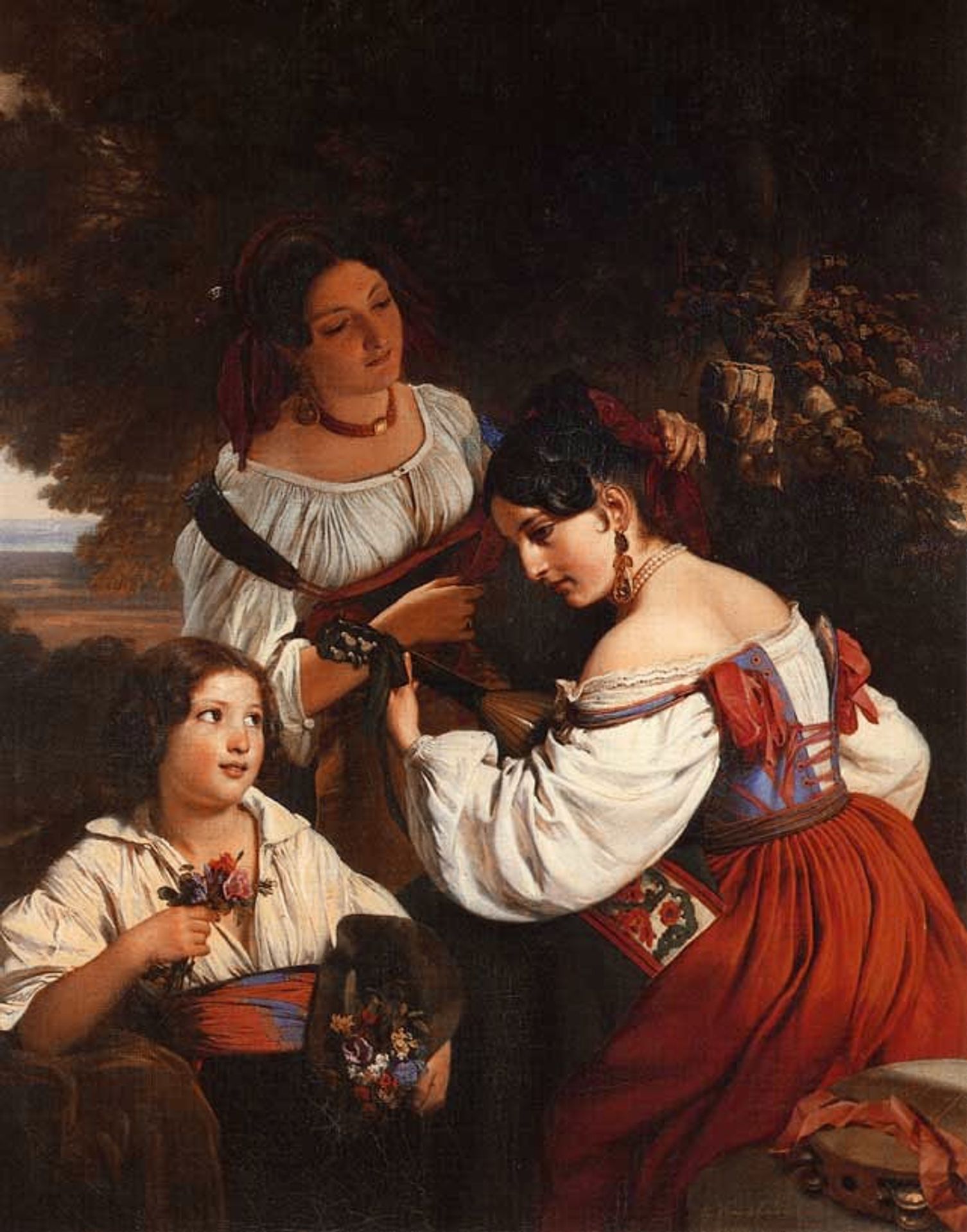 Roman Genre Scene by Franz Xaver Winterhalter