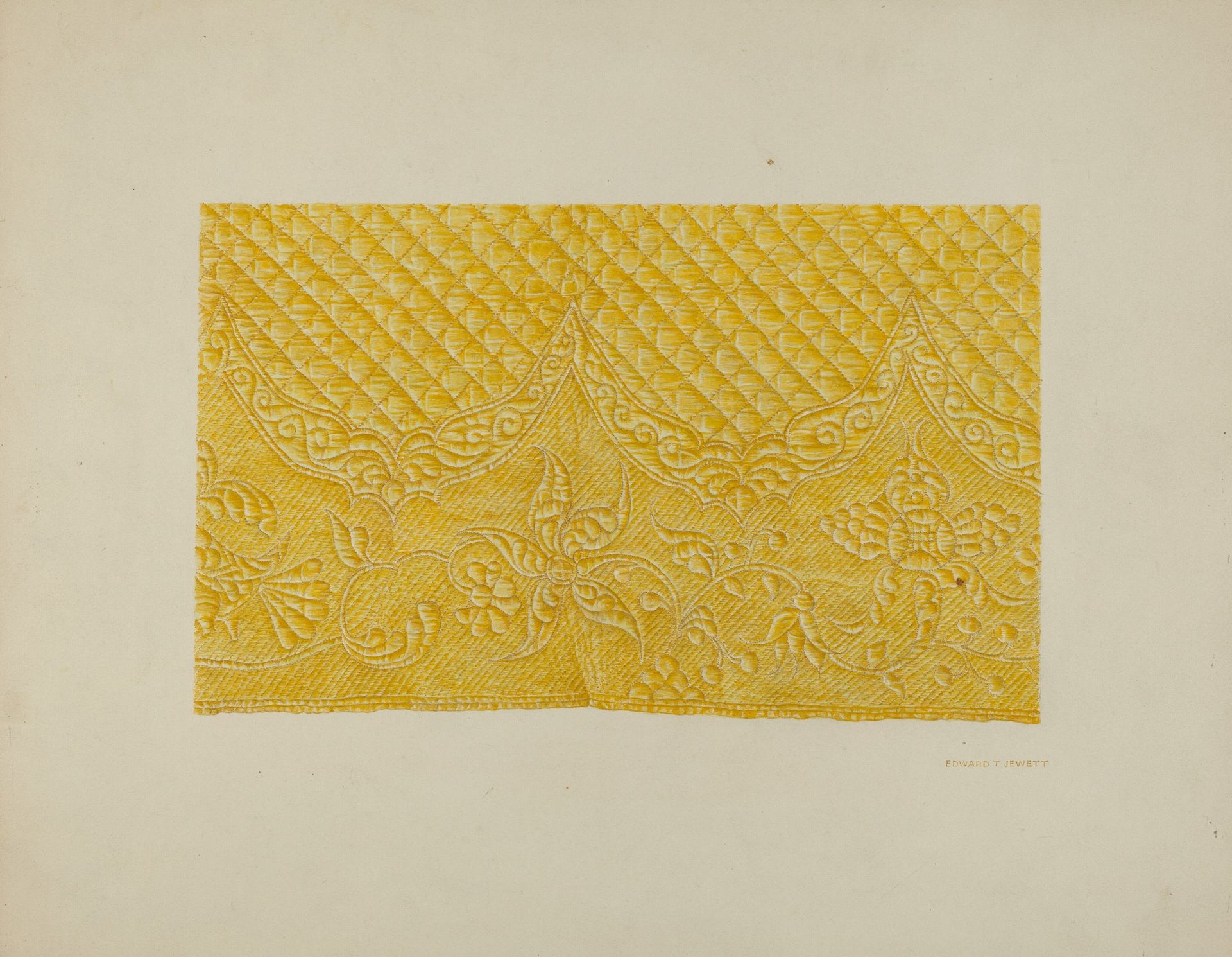 Quilting on Silk (Detail) by Edward Jewett