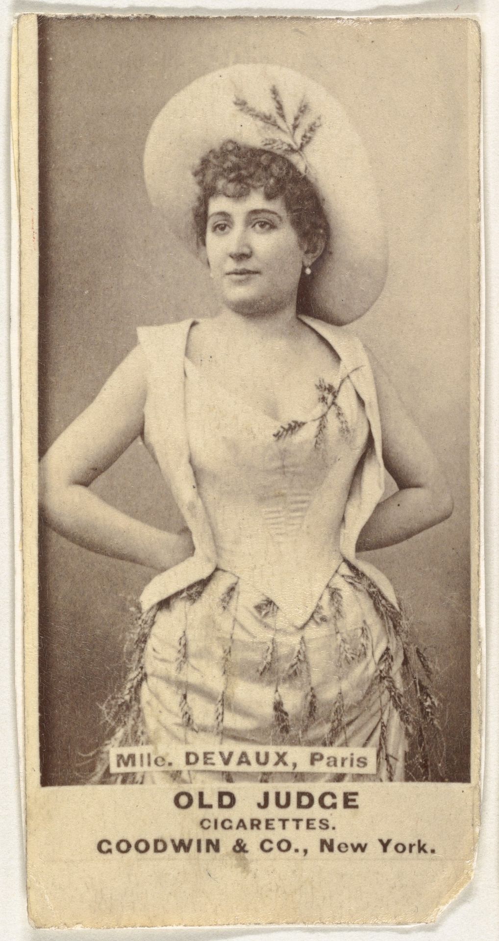 Mlle. Devaux, Paris, from the Actors and Actresses series (N171) for Old Judge Cigarettes by Goodwin & Company