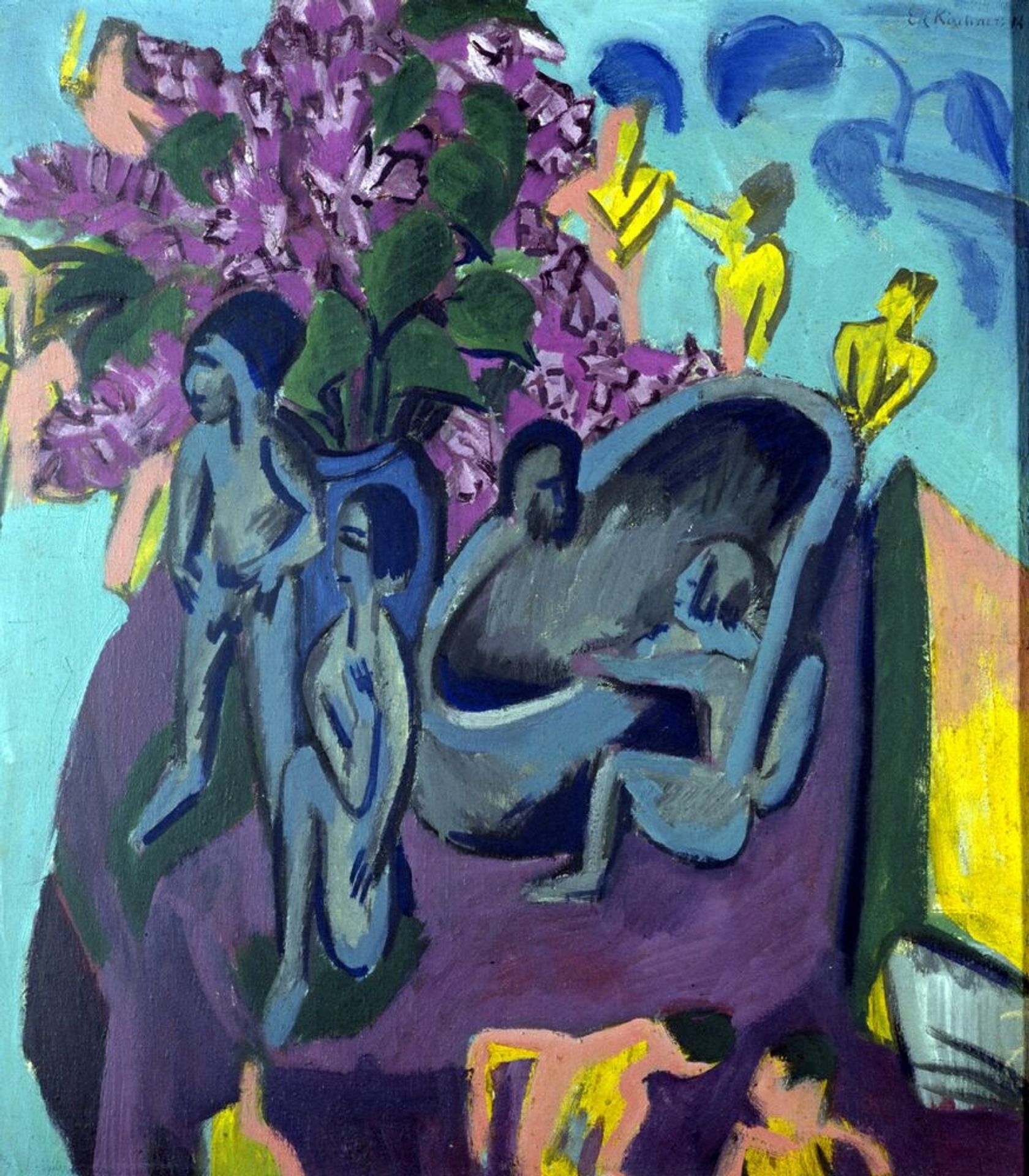 Still Life with Sculpture by Ernst Ludwig Kirchner
