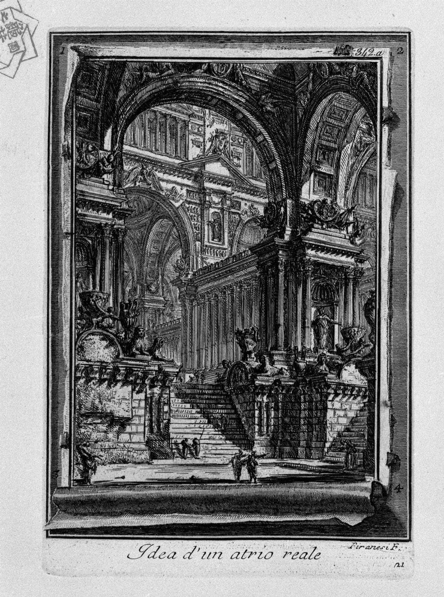 Idea of ​​a real-Hall by Giovanni Battista Piranesi