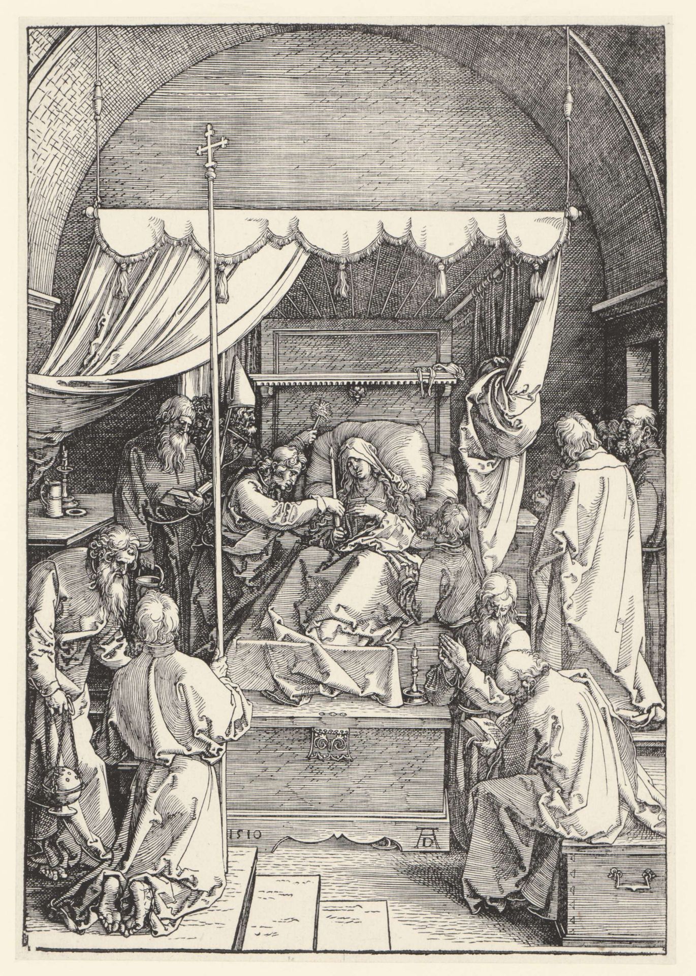 Sterfbed van Maria by Albrecht Durer