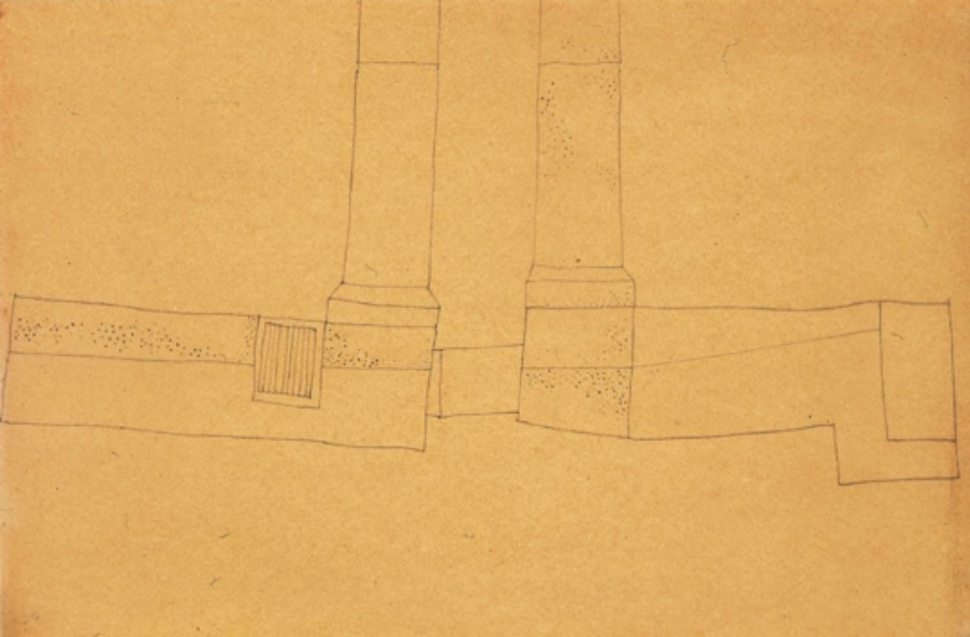 Vajda Lajos Két Kapu Pinceablakkal 1935 320x475 Mm by Vajda Lajos