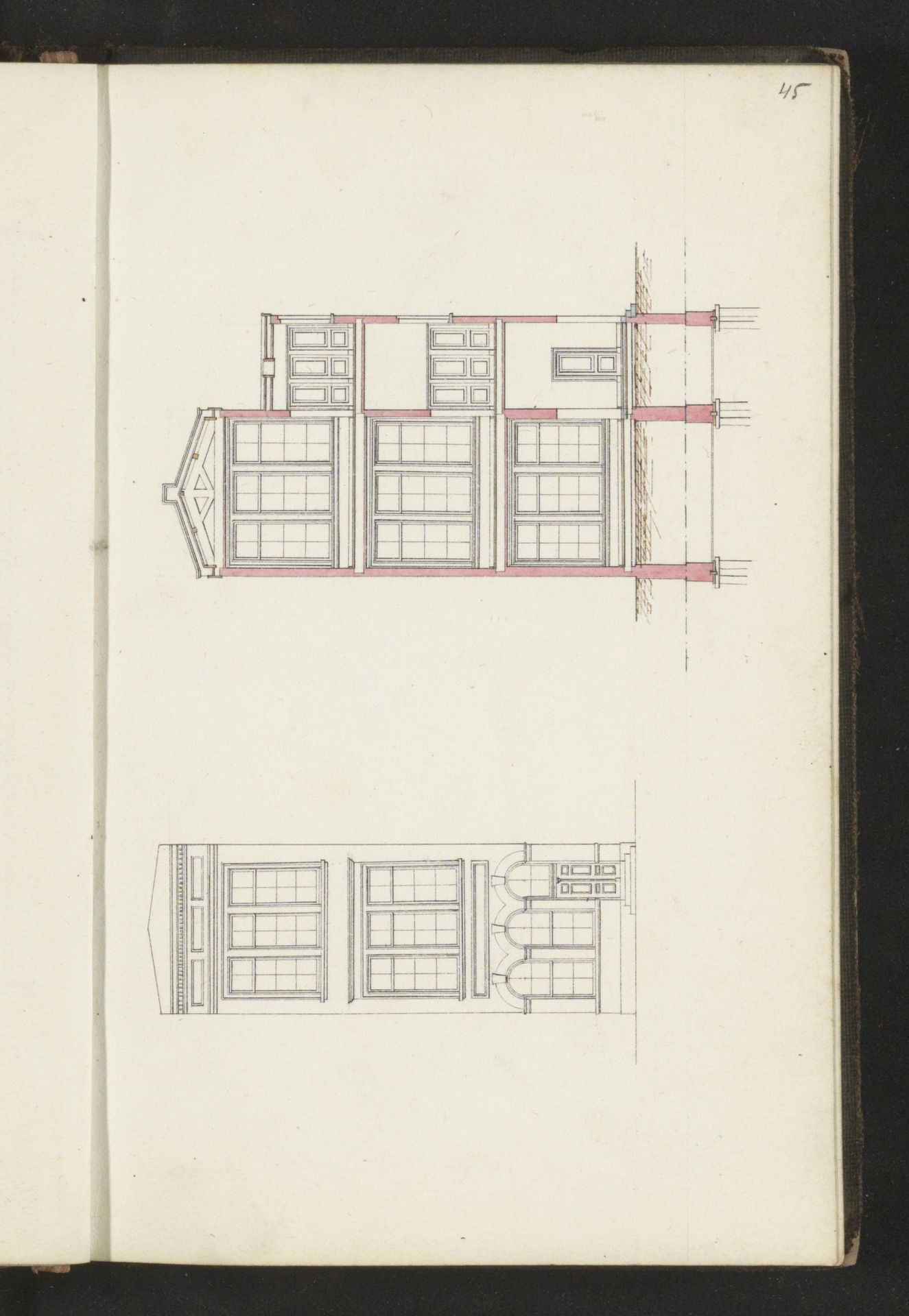 Opstand van de façaden van twee stadspanden by Willem Springer jr.