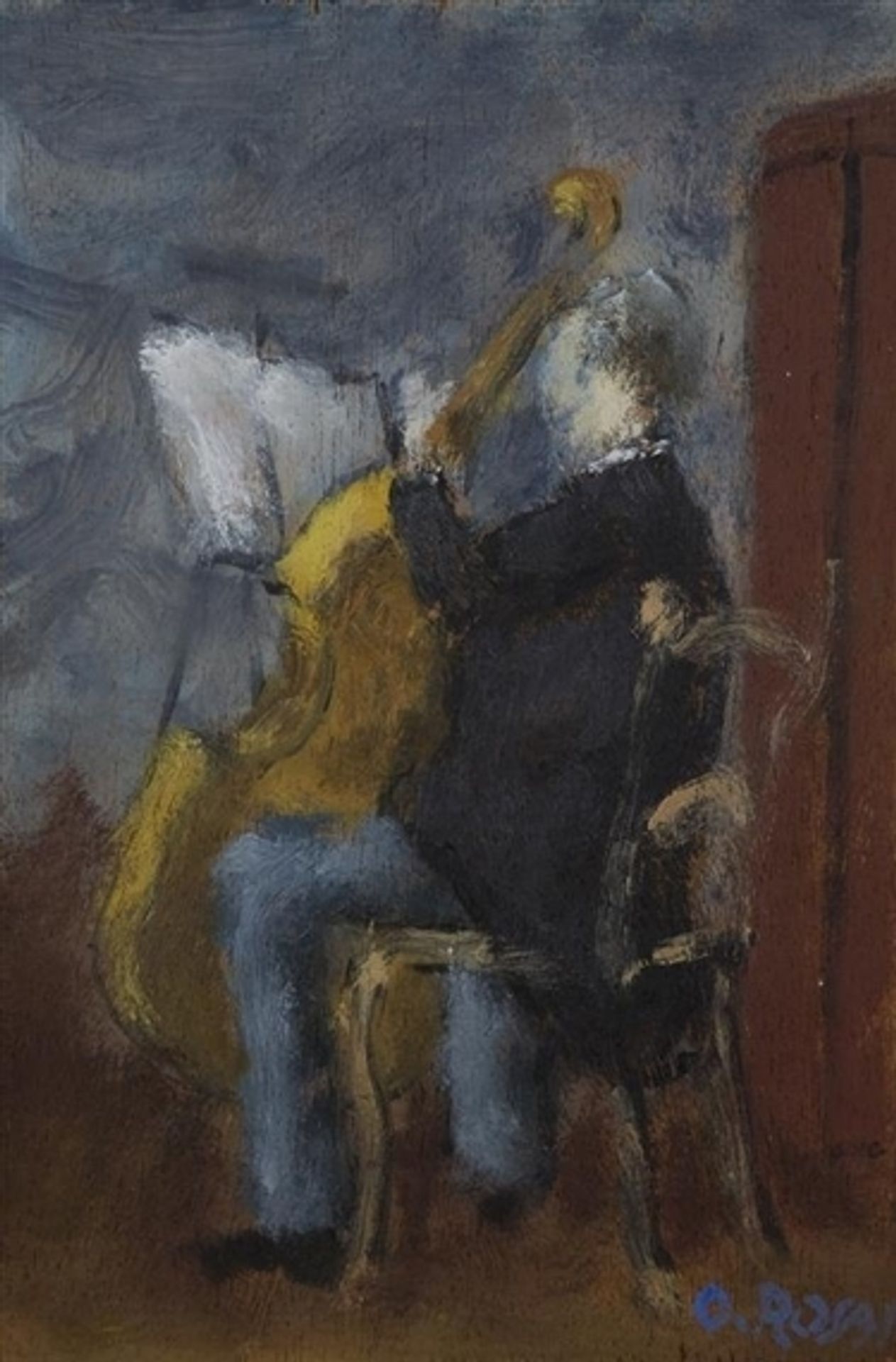 Violoncello Player by Ottone Rosai
