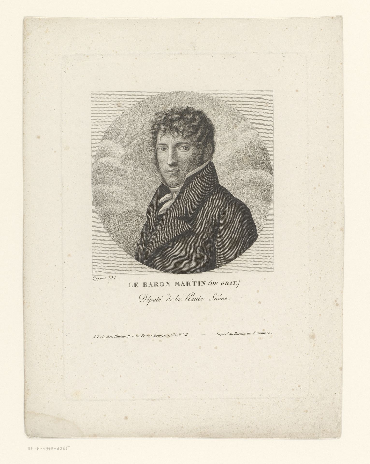 Portret van Alexandre Martin de Gray by Anonymous