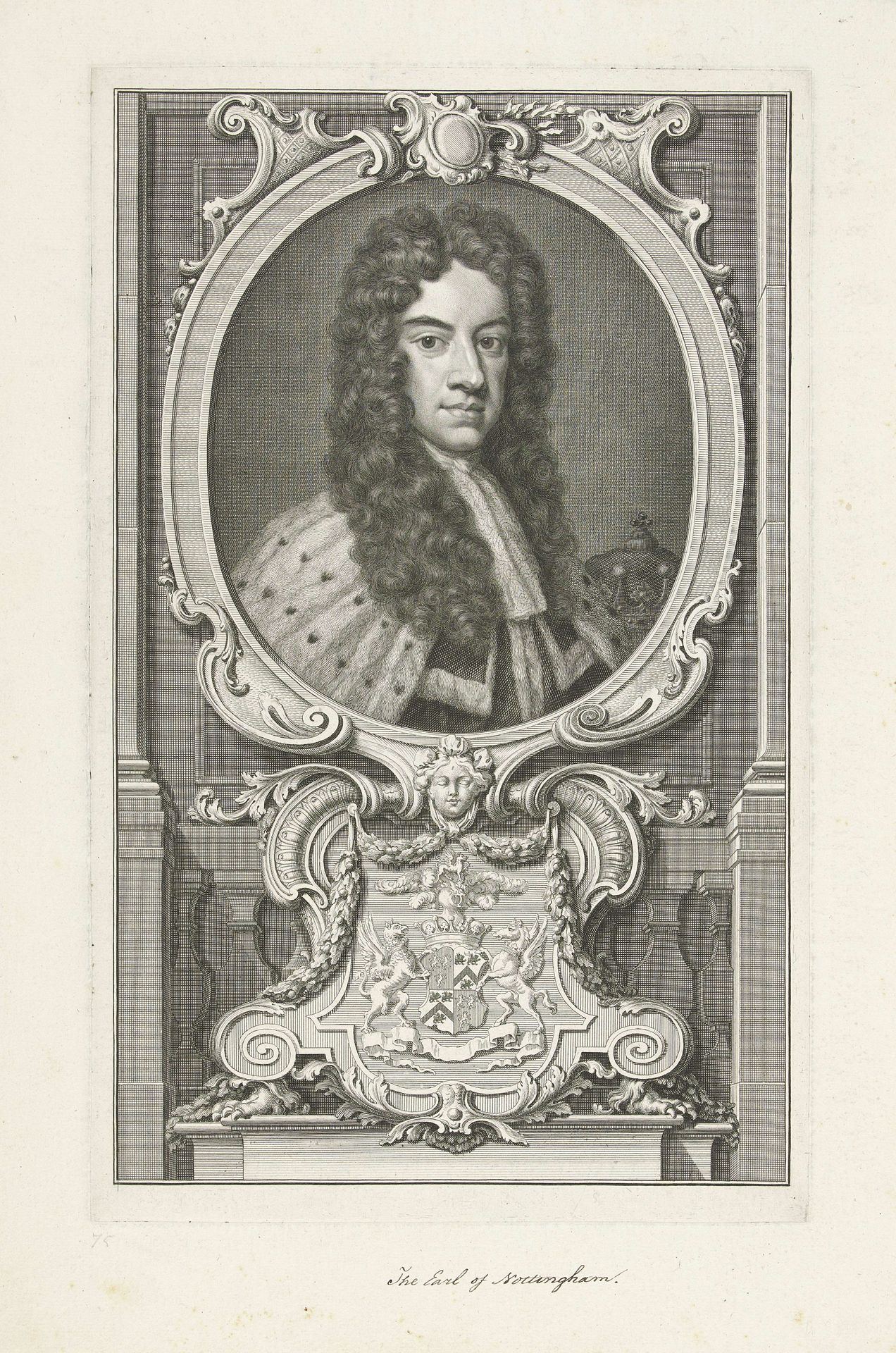 Portret van Daniel Finch, 2e graaf van Nottingham by Jacob Houbraken