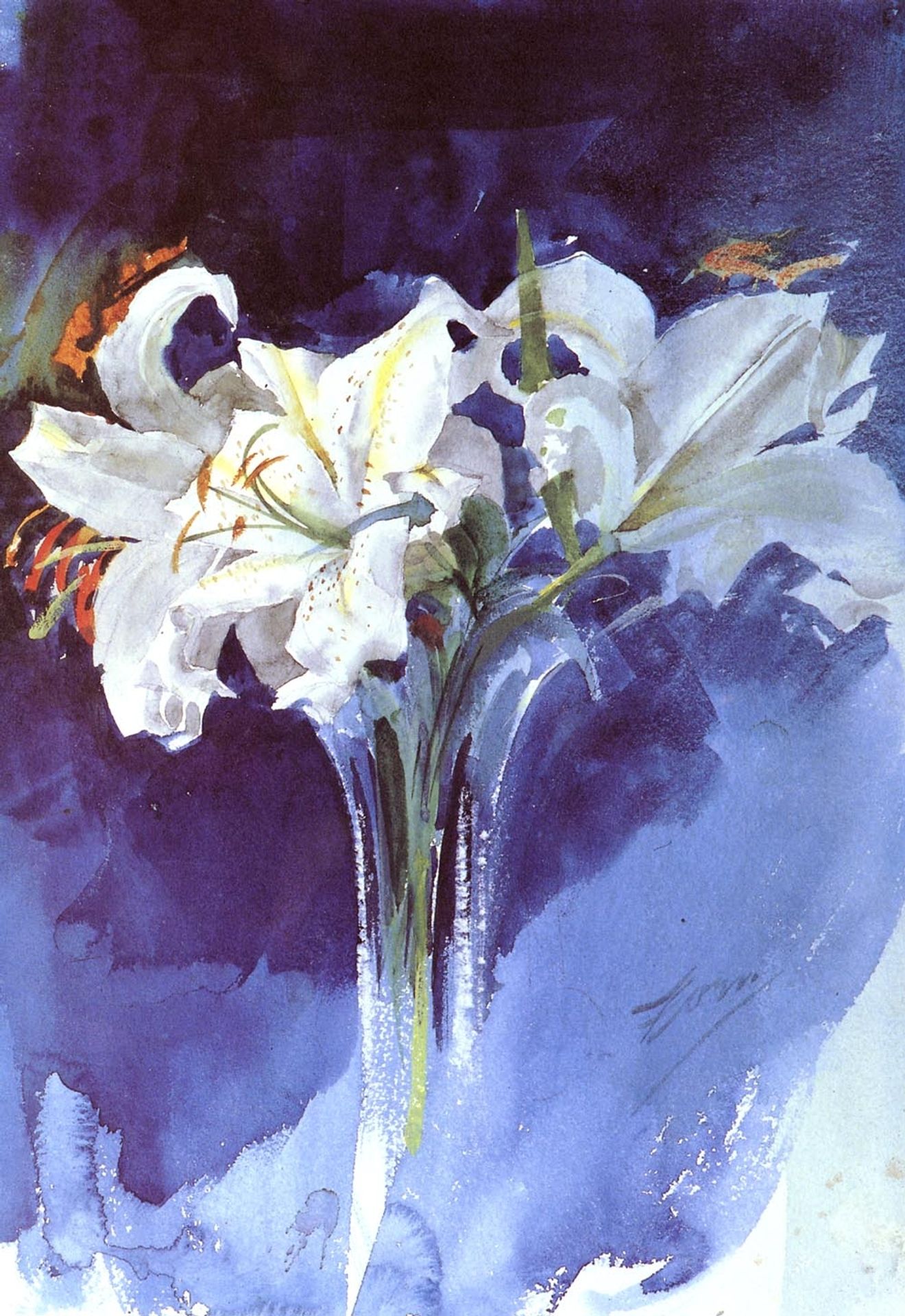White Lilies by Anders Zorn