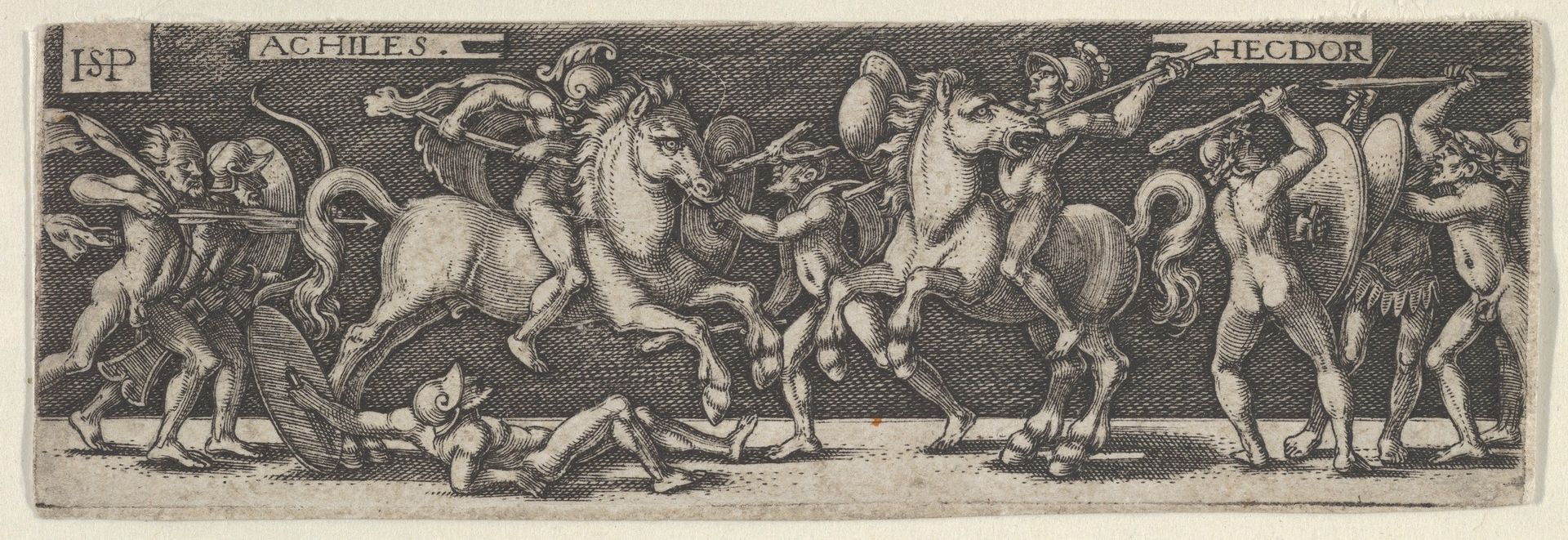 Achilles and Hector by Sebald Beham