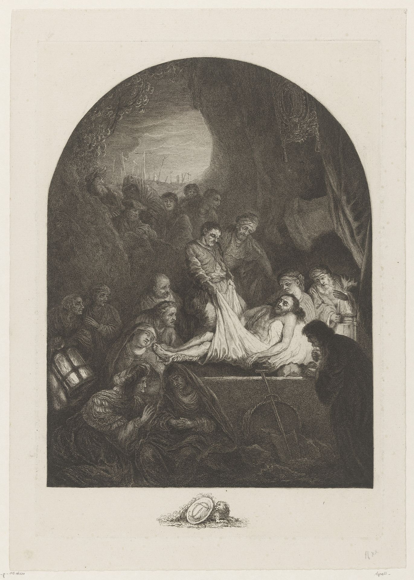 Graflegging van Christus by Carl Ernst Christoph Hess