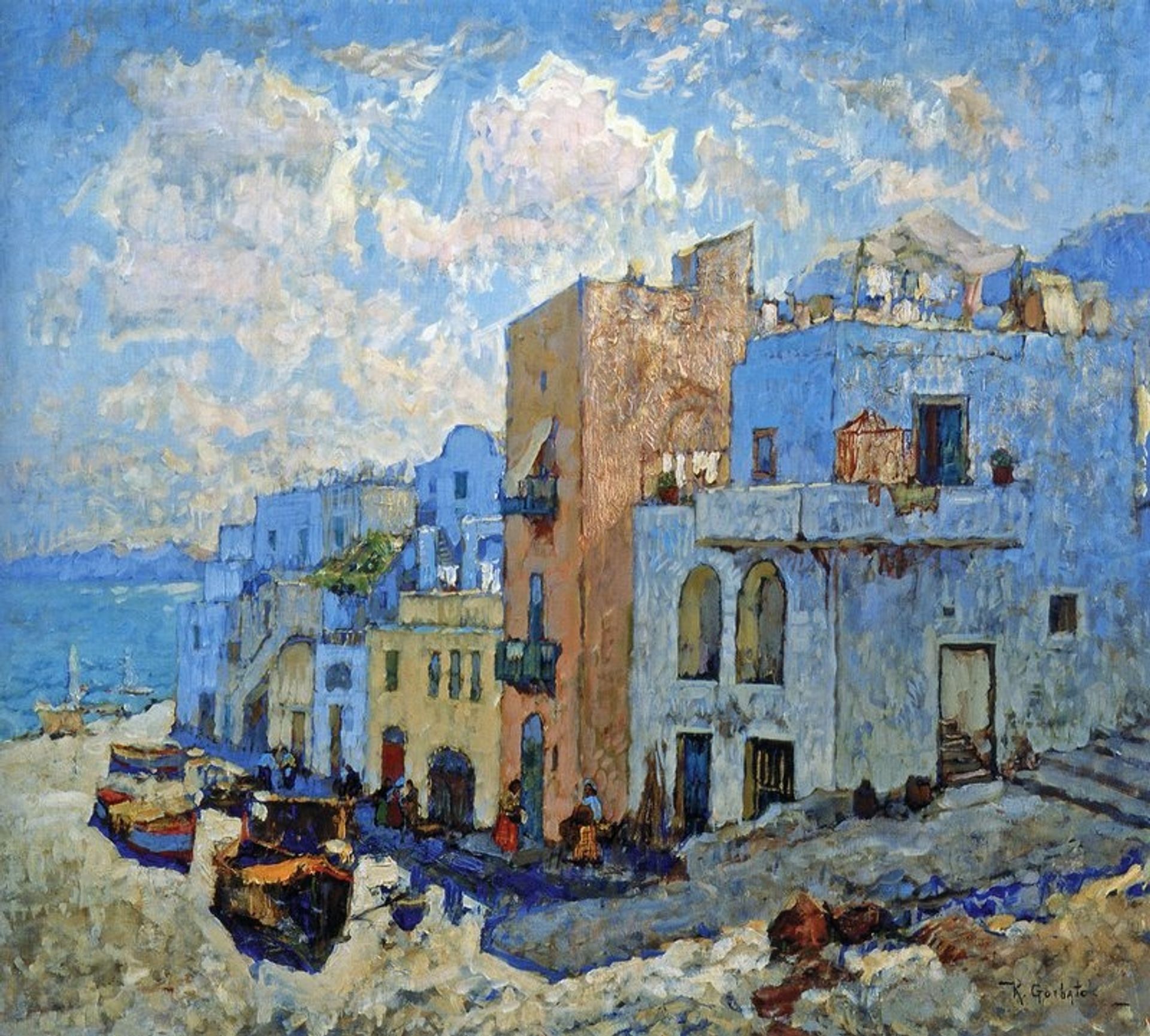 Fishing Street, Capri by Konstantin Gorbatov