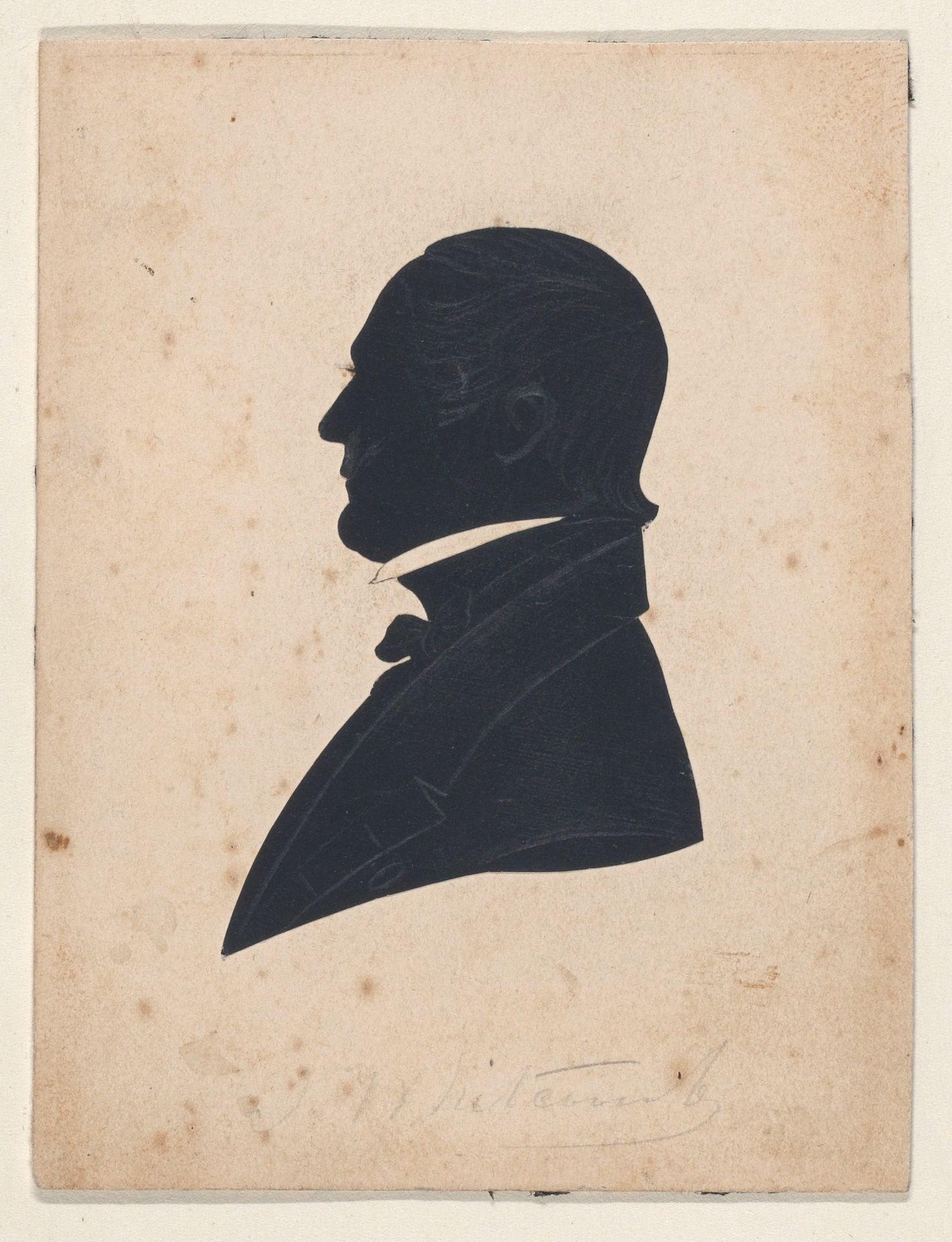 Silhouette of a woman facing right by Rufus K. Cummings