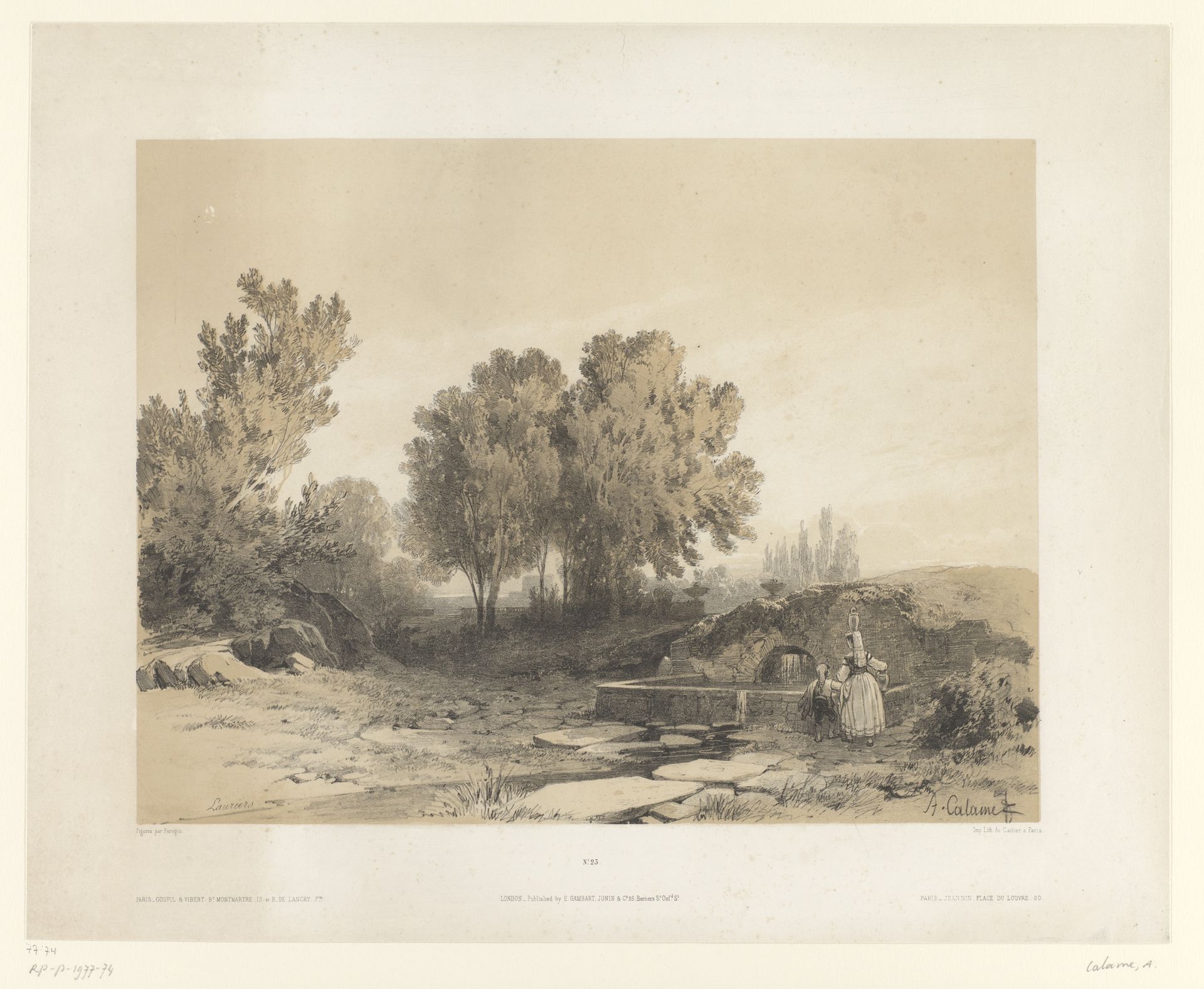 Landschap met wasplaats by Alexandre Calame