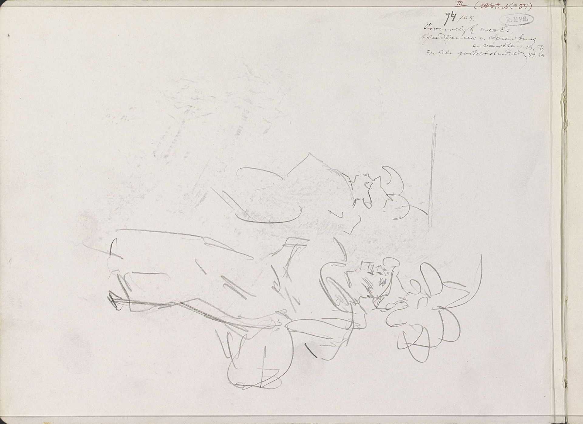 Danseres, mogelijk voor een spiegel by Isaac Israels
