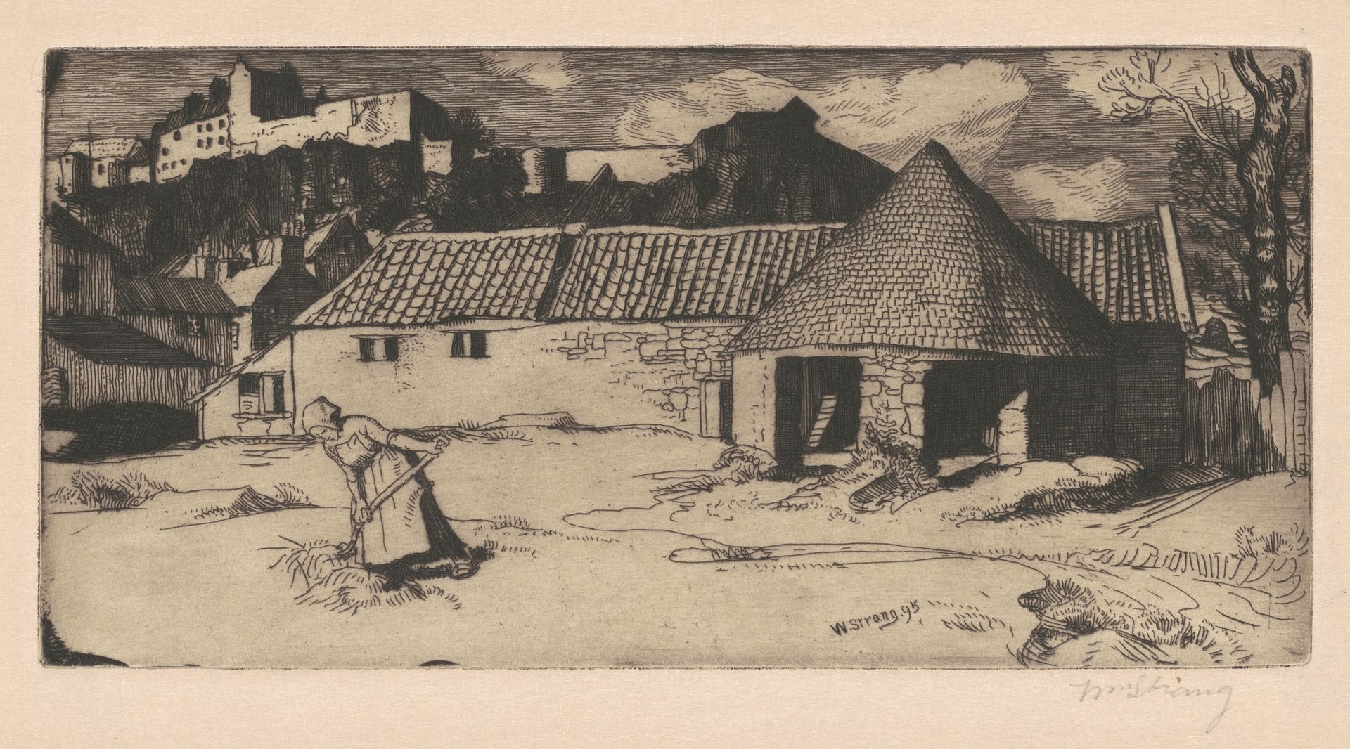 The Farm Yard by William Strang
