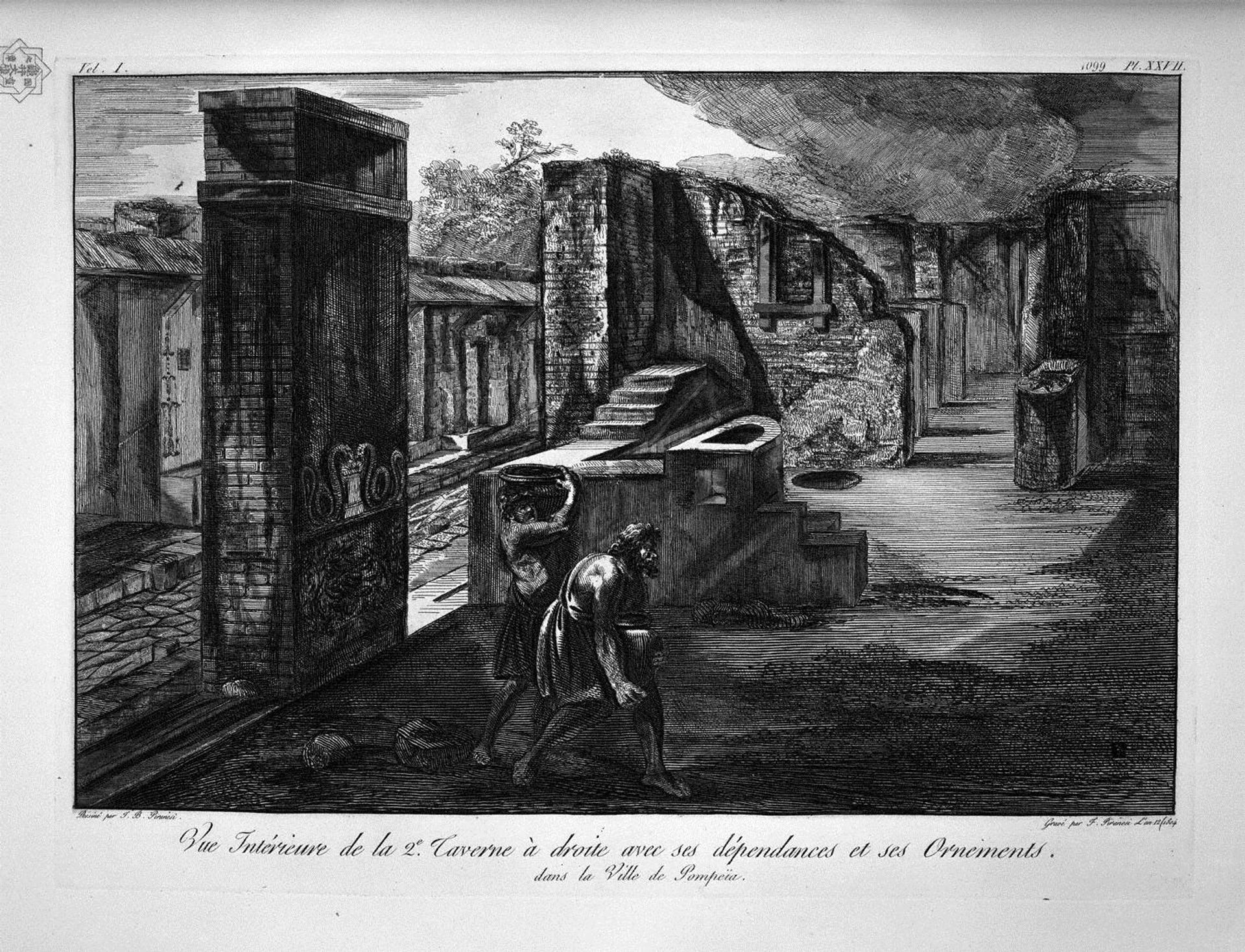 Split and elevations of the Tavern of the Priapus by Giovanni Battista Piranesi