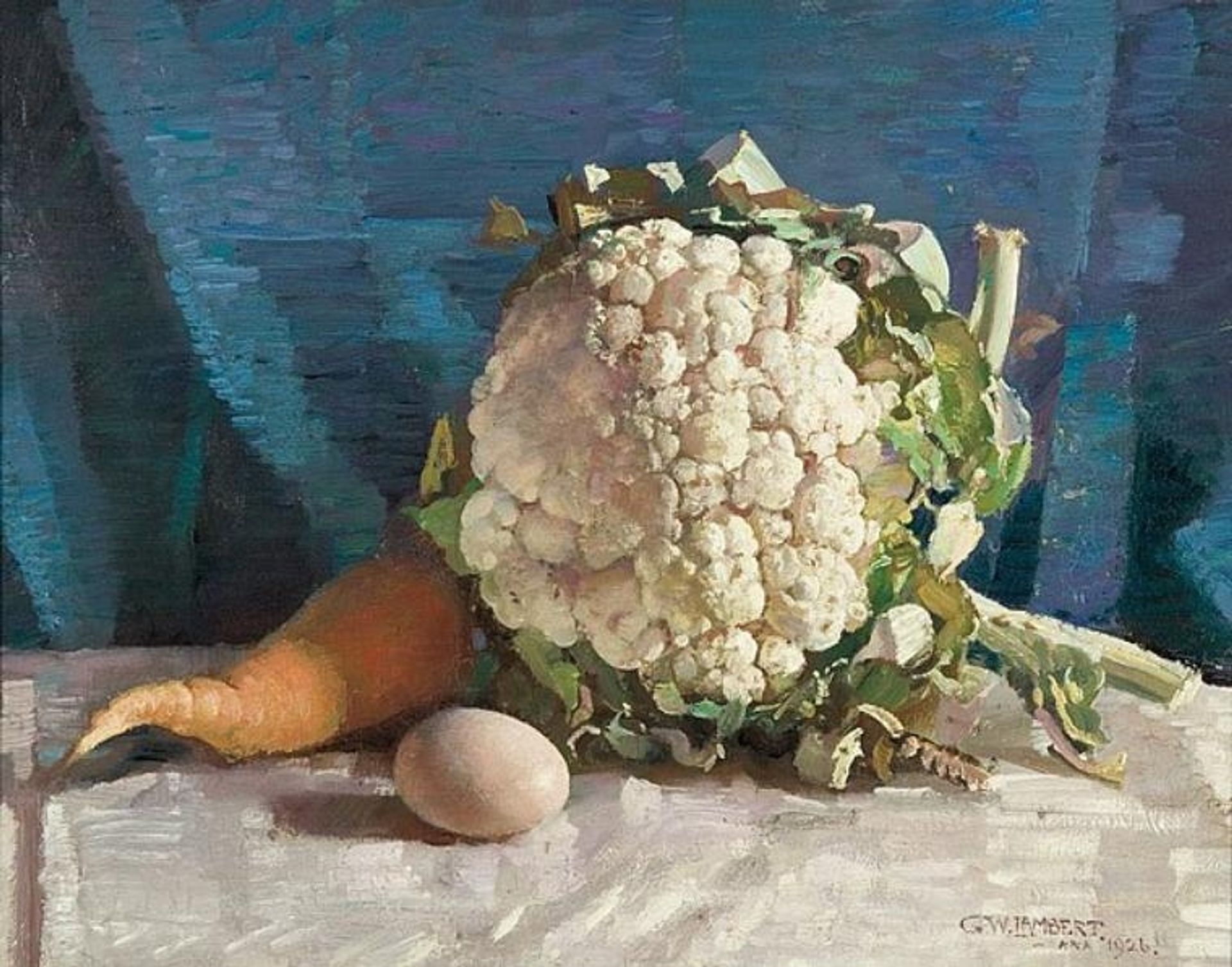 Egg and Cauliflower by George Washington Lambert