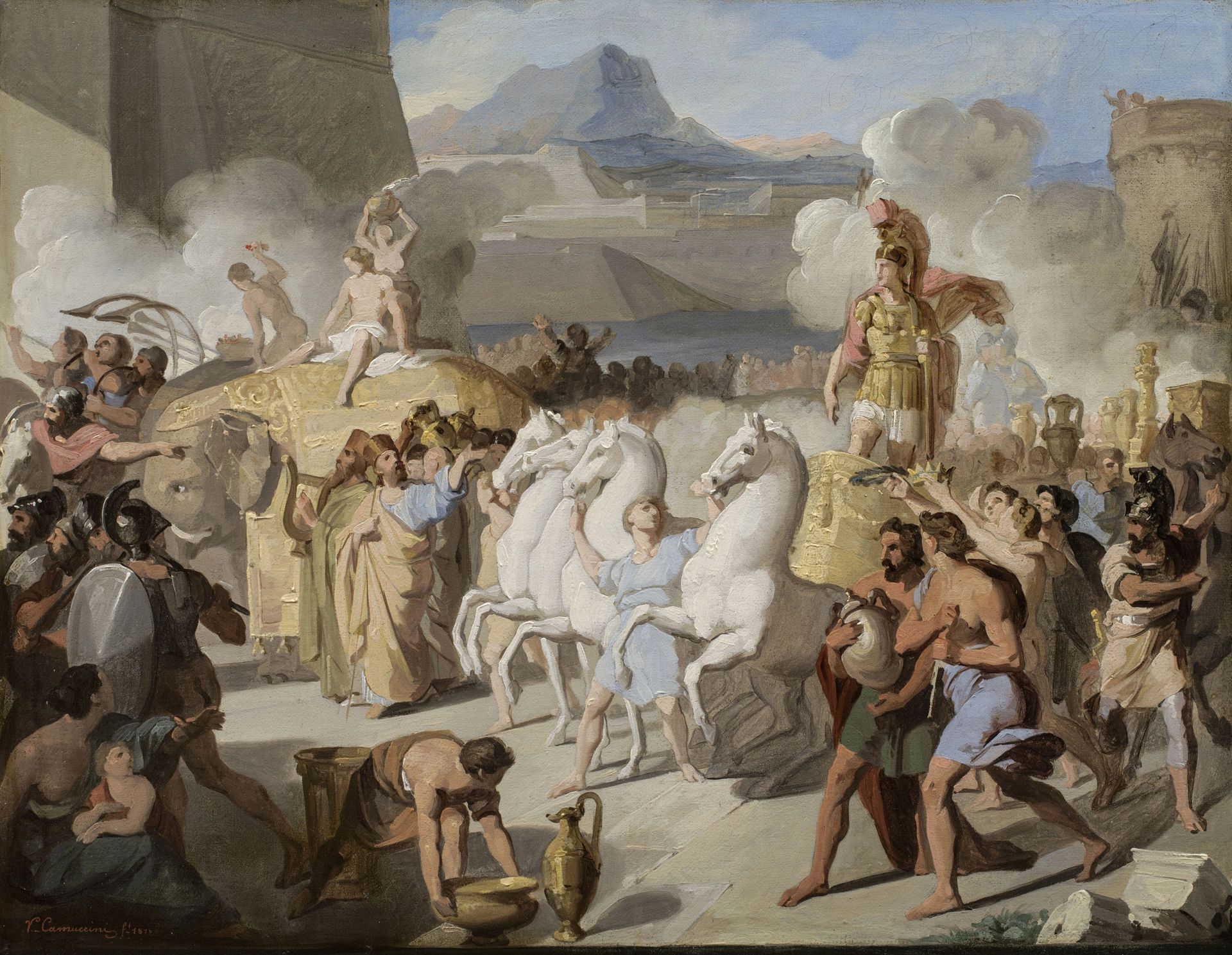 A Roman Triumphal Entry, Possibly of Marcus Claudius Marcellus by Vincenzo Camuccini