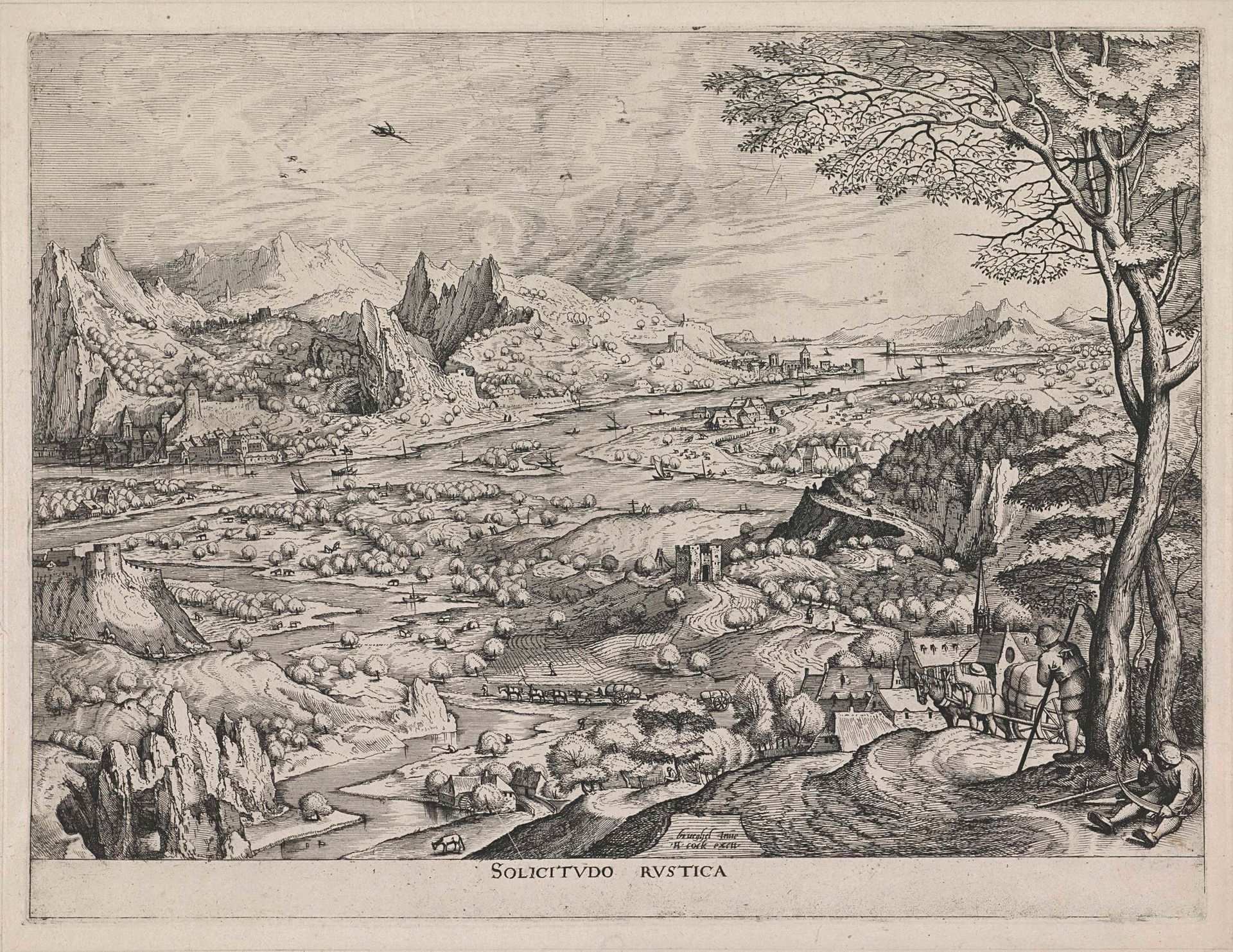 Landschap met rustende maaiers by Johannes of Lucas van Doetechum