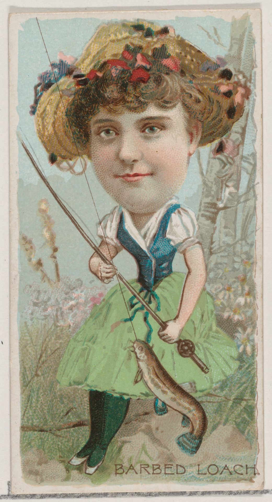 Barbed Loach, from the series Fishers and Fish (N74) for Duke brand cigarettes by Knapp & Company