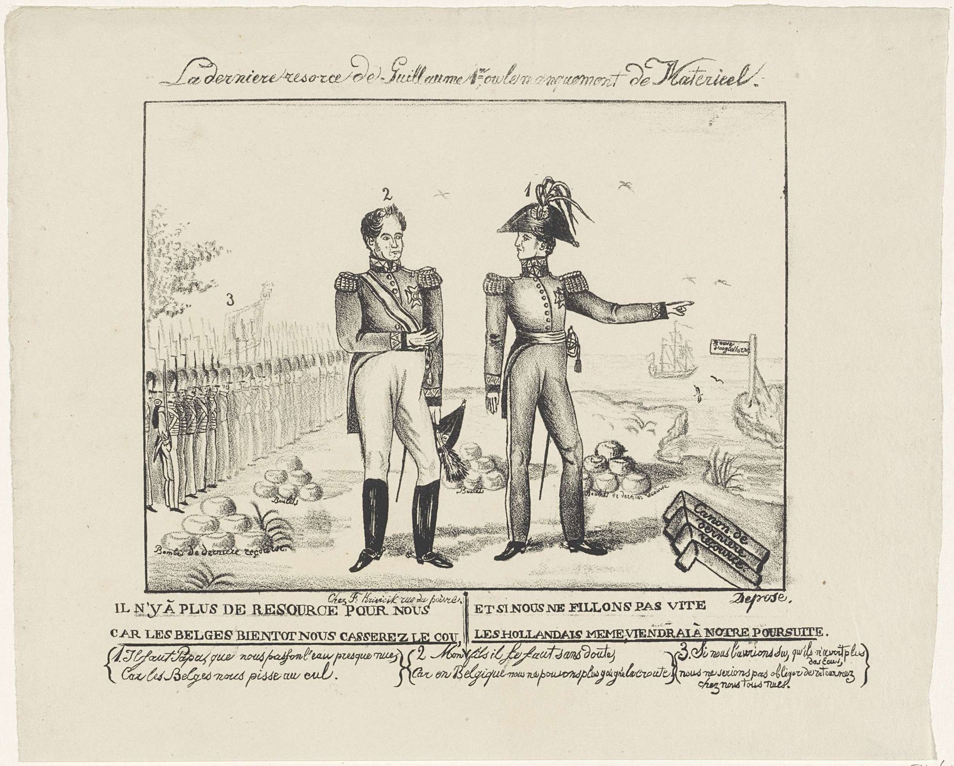 Laatste uitweg voor Willem I, 1830 by Anonymous